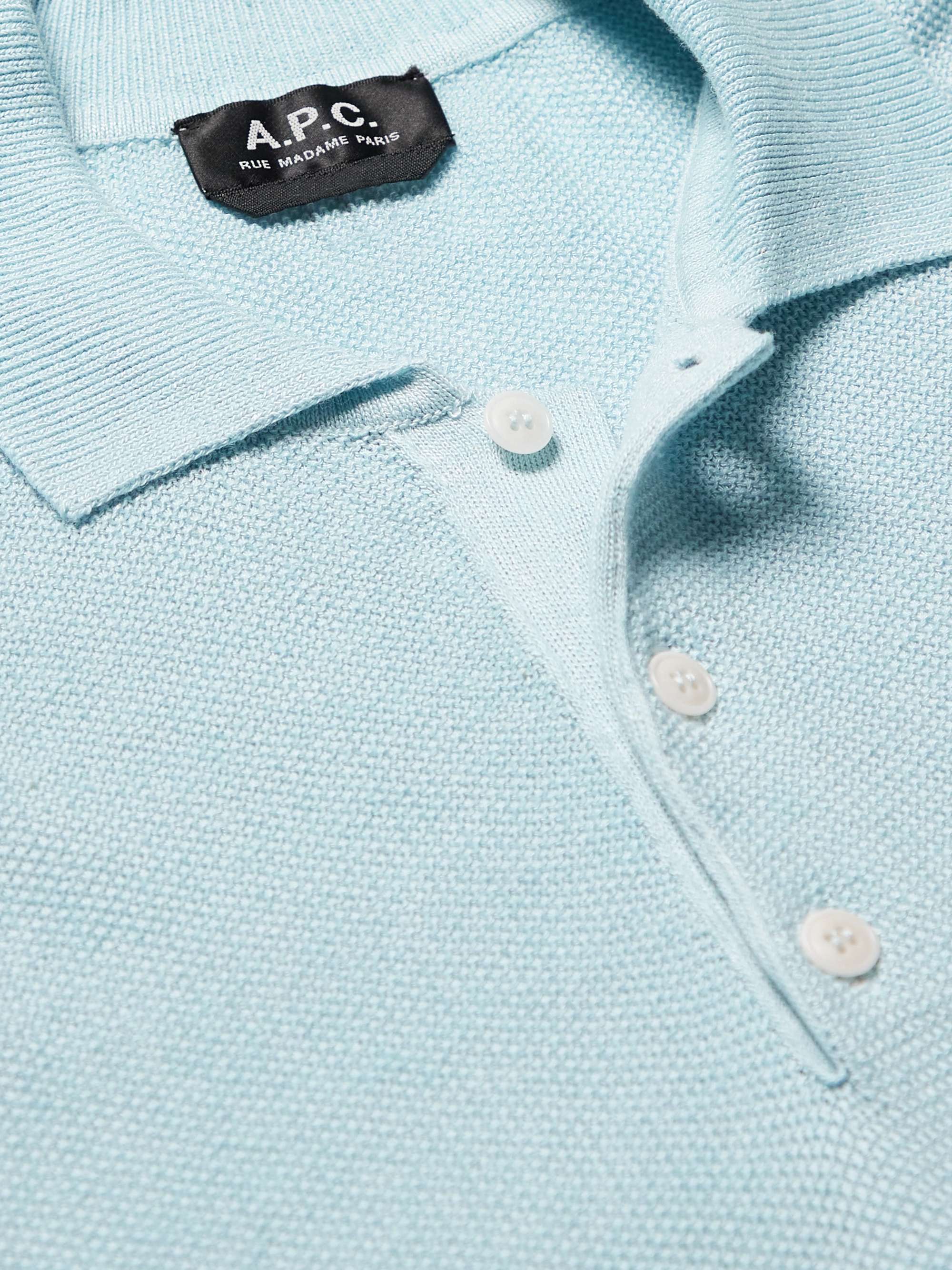 A.P.C. Jude Slim-Fit Piqué-Knit Polo Shirt