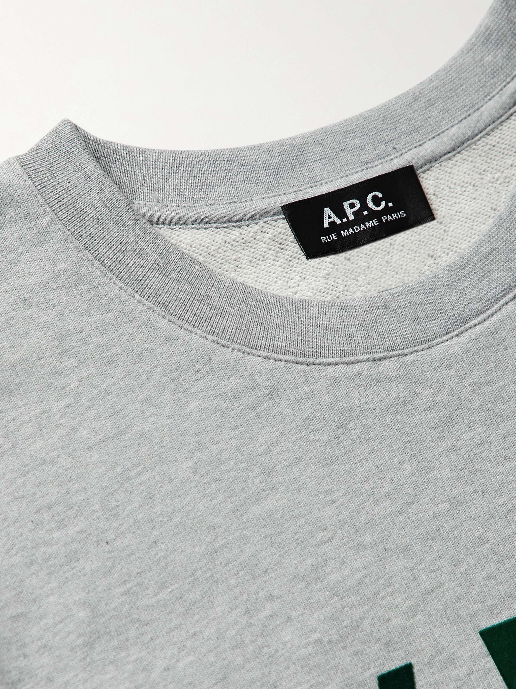 A.P.C. VPC Logo-Flocked Cotton-Jersey Sweatshirt