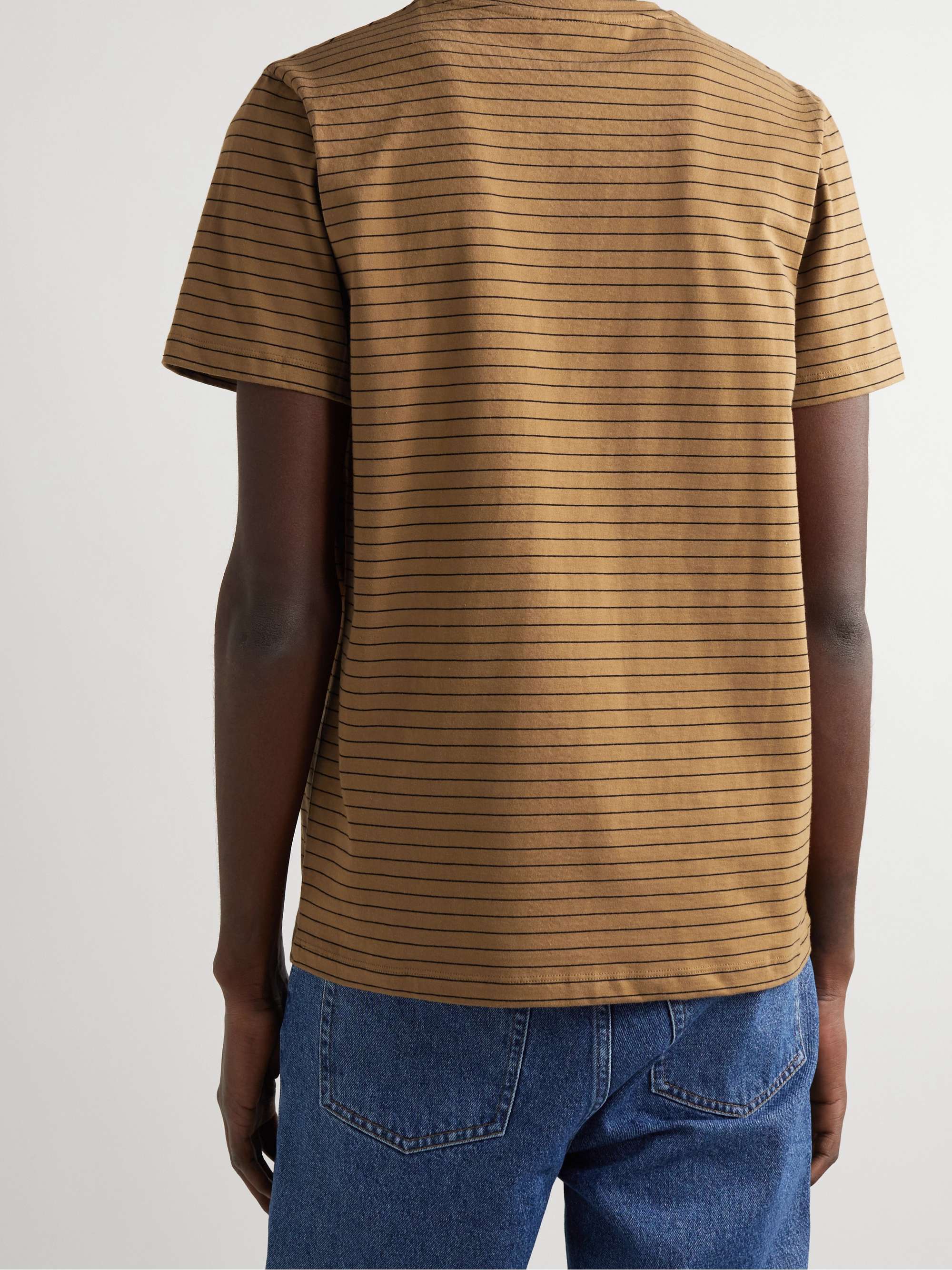 A.P.C. Bastian Logo-Print Striped Cotton-Jersey T-Shirt