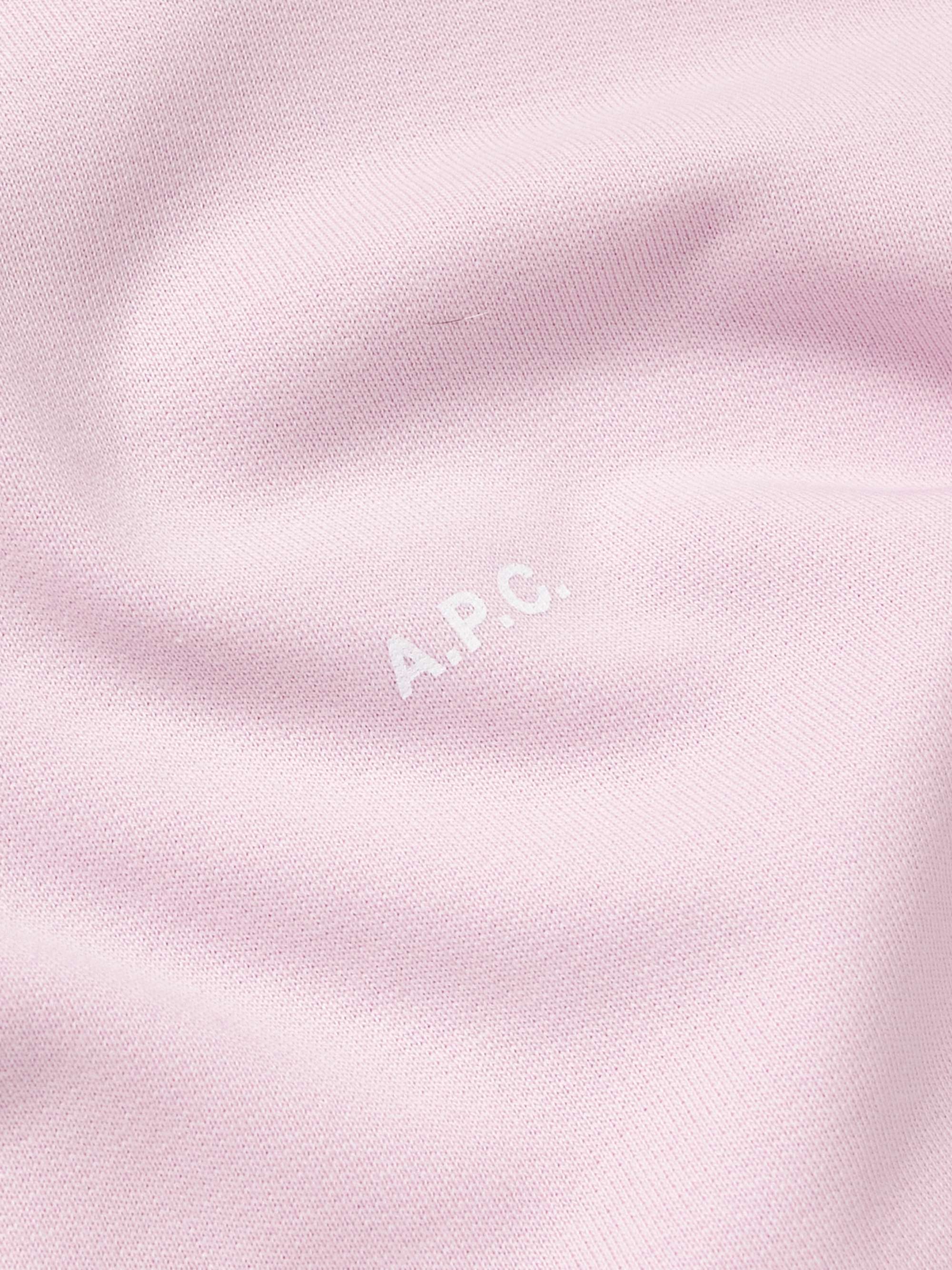 A.P.C. Larry Logo-Print Cotton-Jersey Hoodie