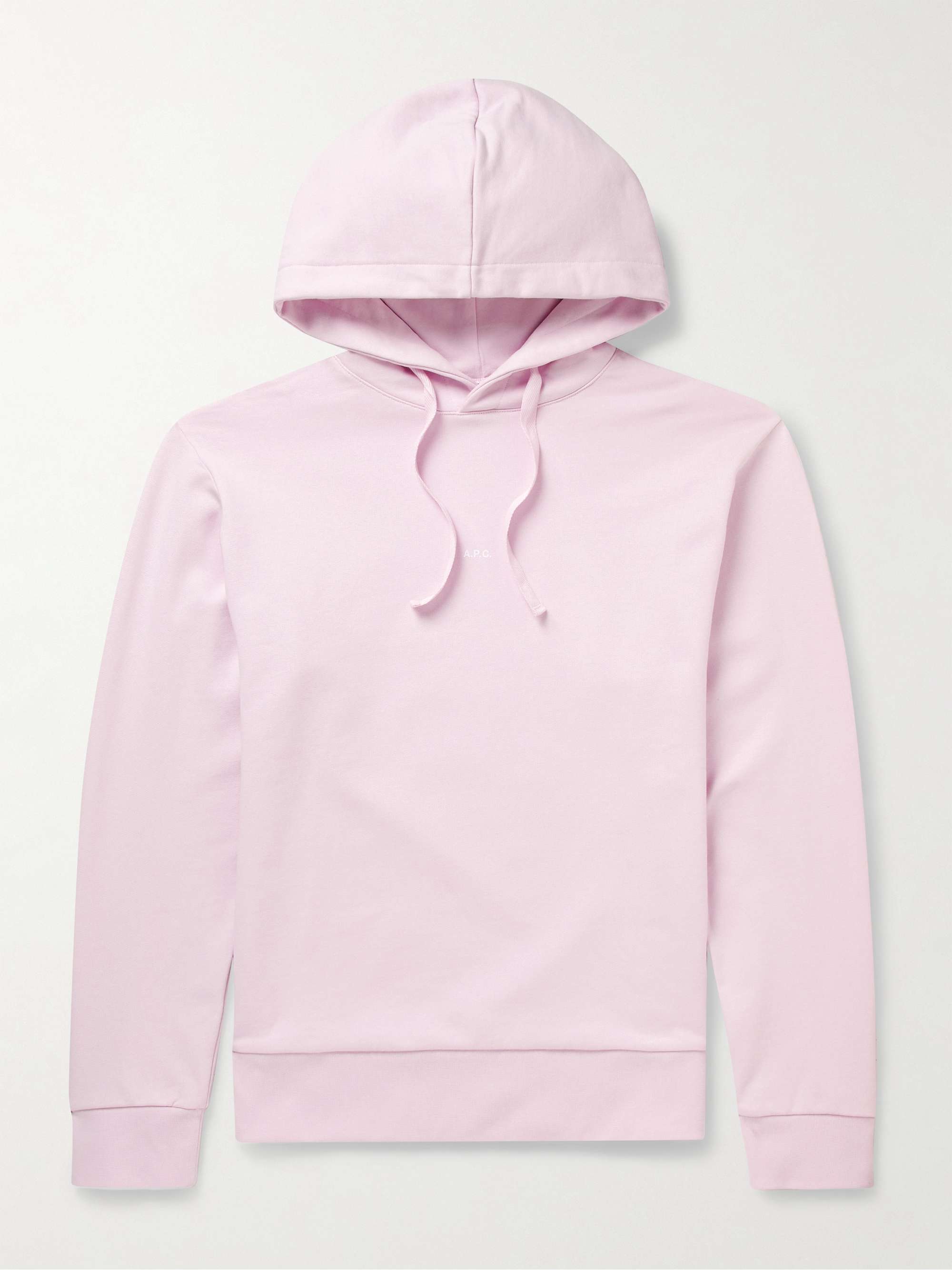 아페쎄 후드티 A.P.C. Larry Logo-Print Cotton-Jersey Hoodie,Pink