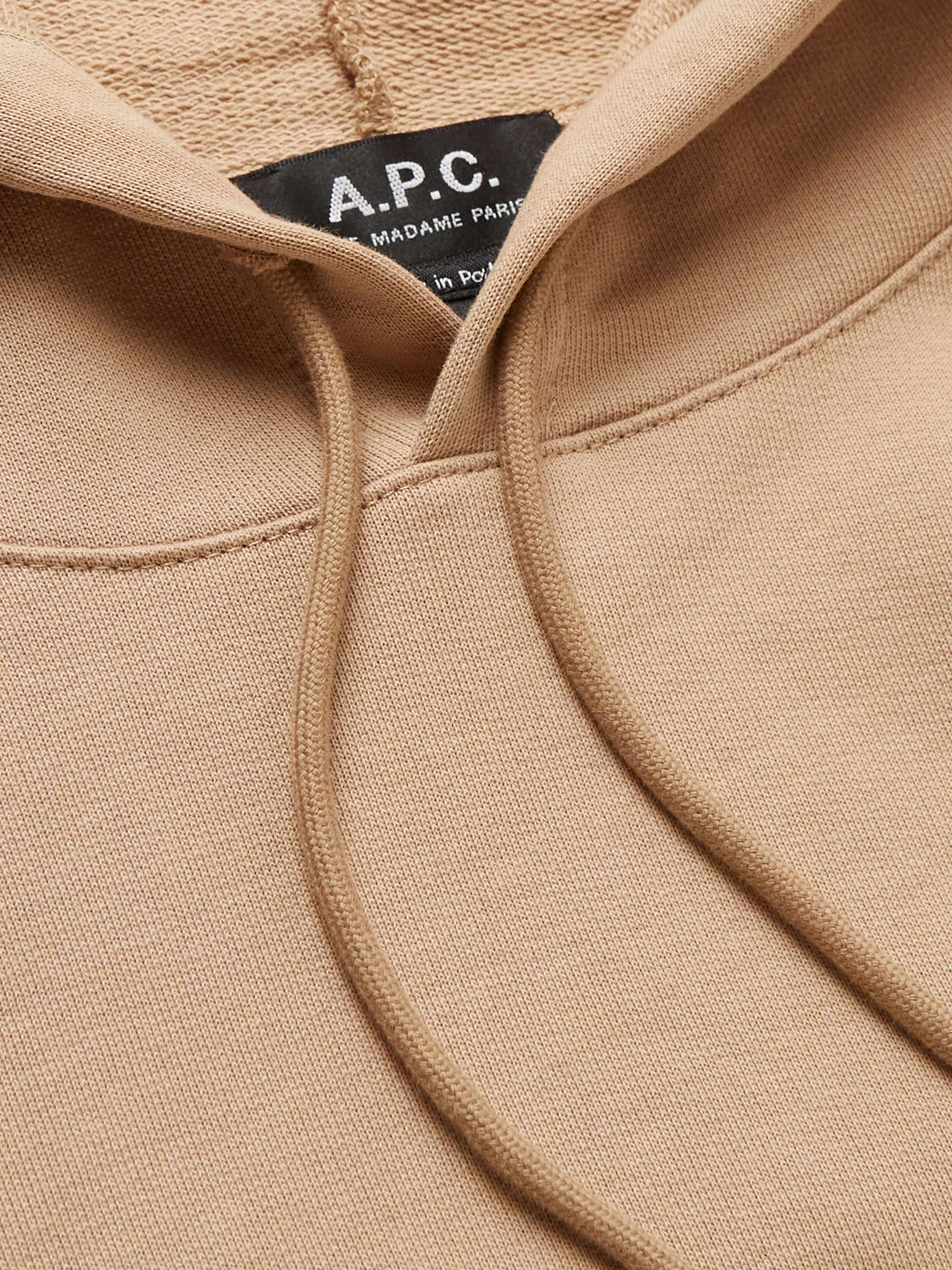 A.P.C. Logo-Print Cotton-Jersey Hoodie