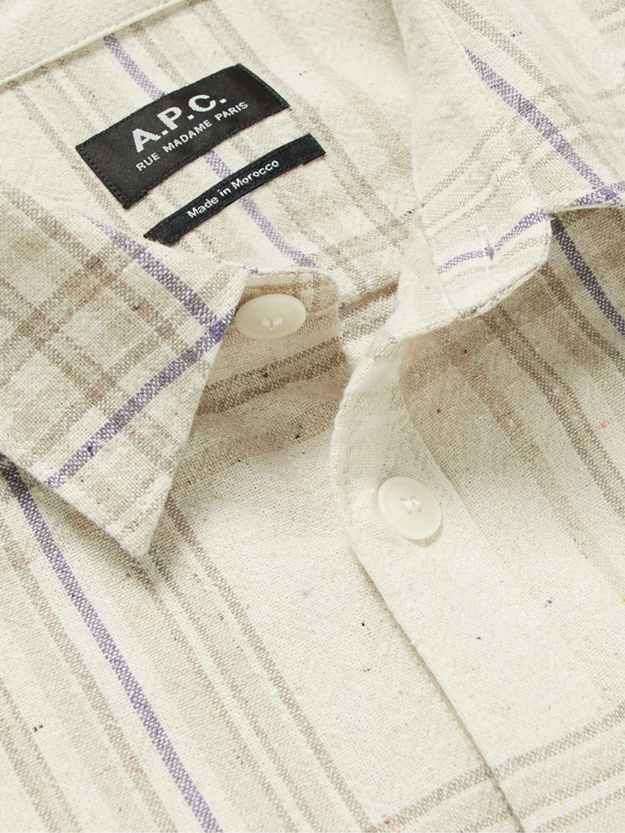 A.P.C. Trek Checked Recycled Cotton-Blend Flannel Overshirt