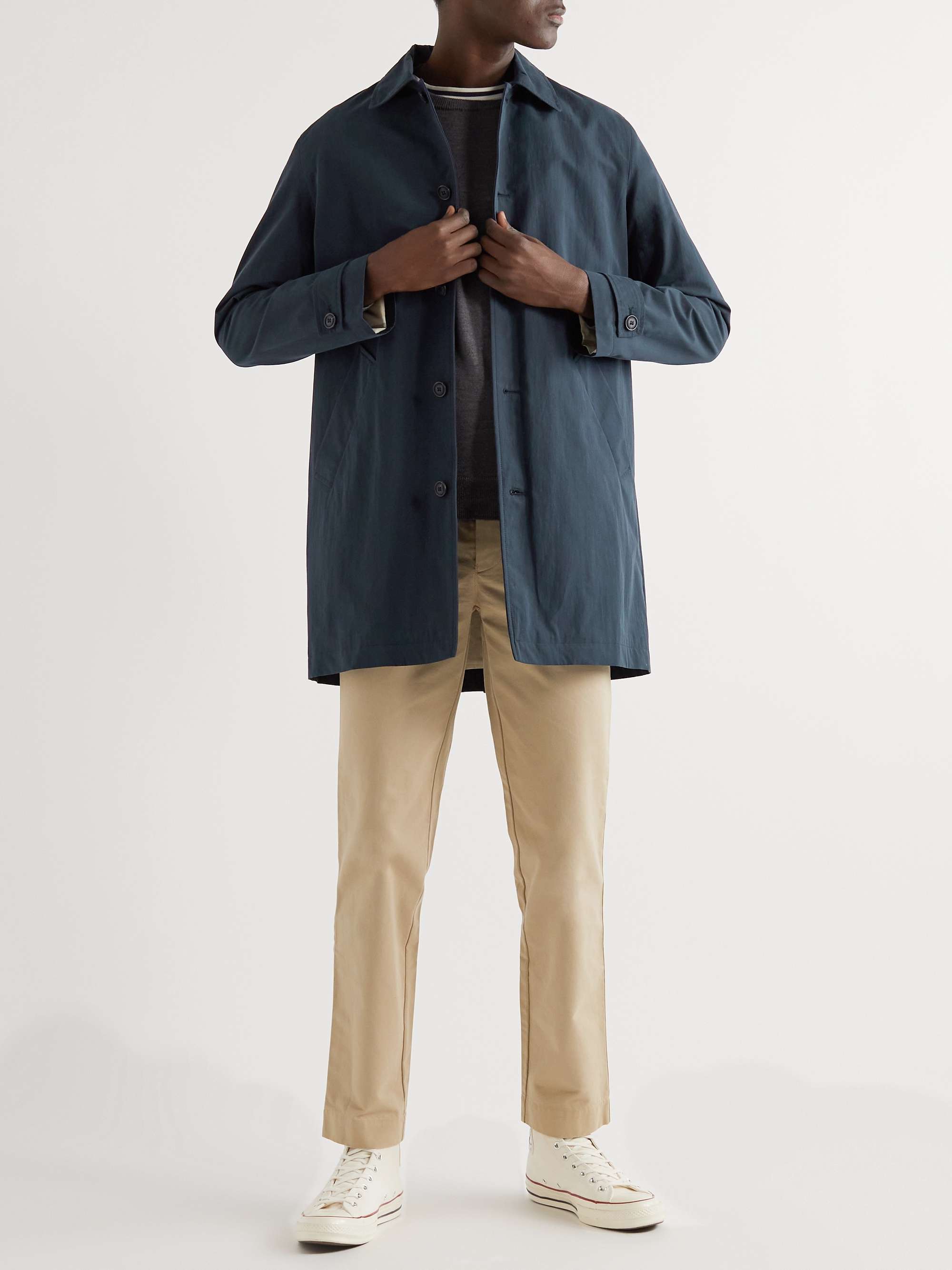 A.P.C. Victor Slim-Fit Cotton-Blend Trench Coat