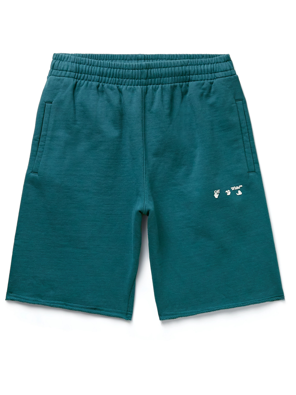 Straight-Leg Logo-Appliquéd Cotton-Jersey Shorts