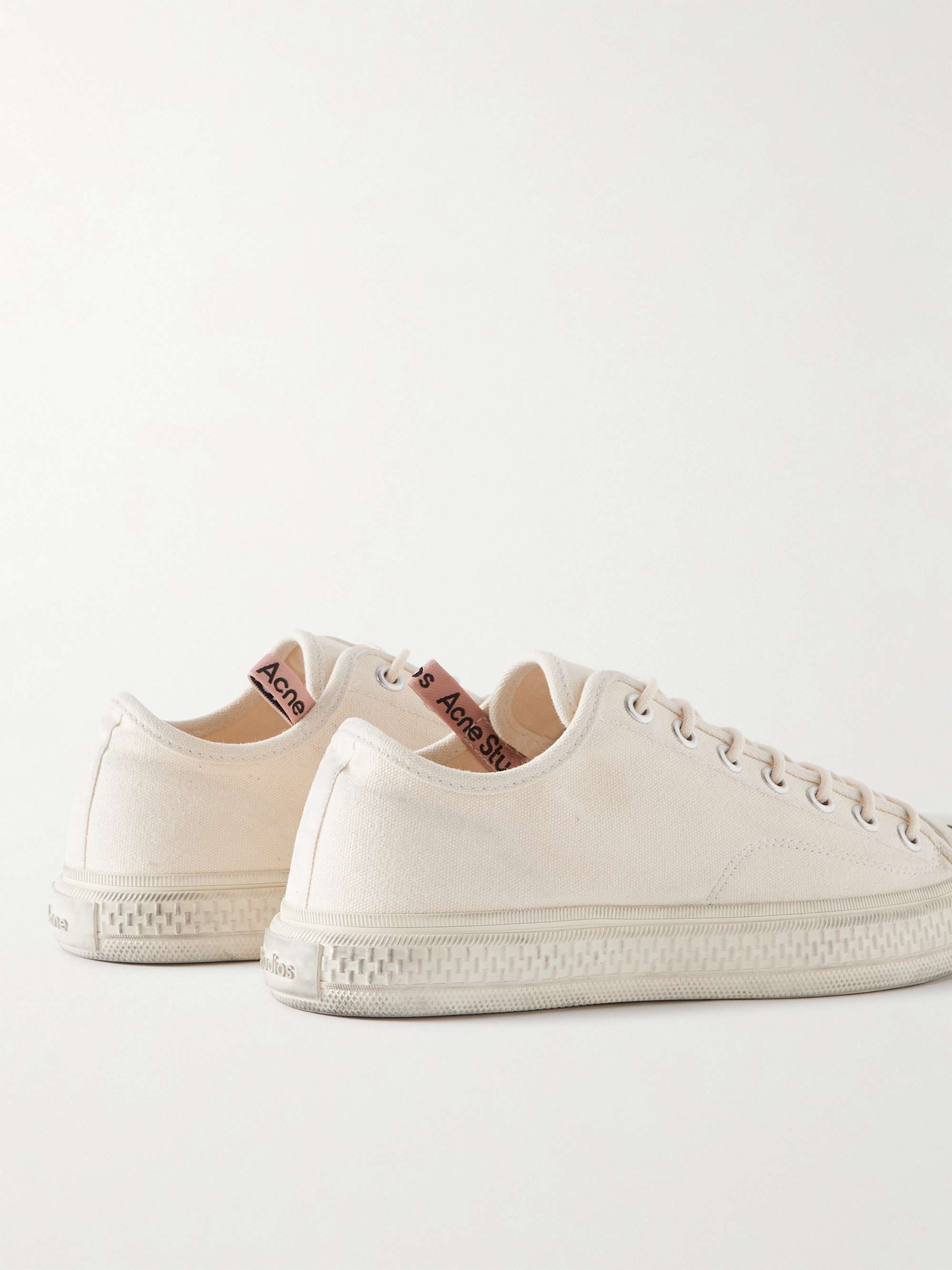 ACNE STUDIOS Distressed Organic Cotton-Canvas Sneakers