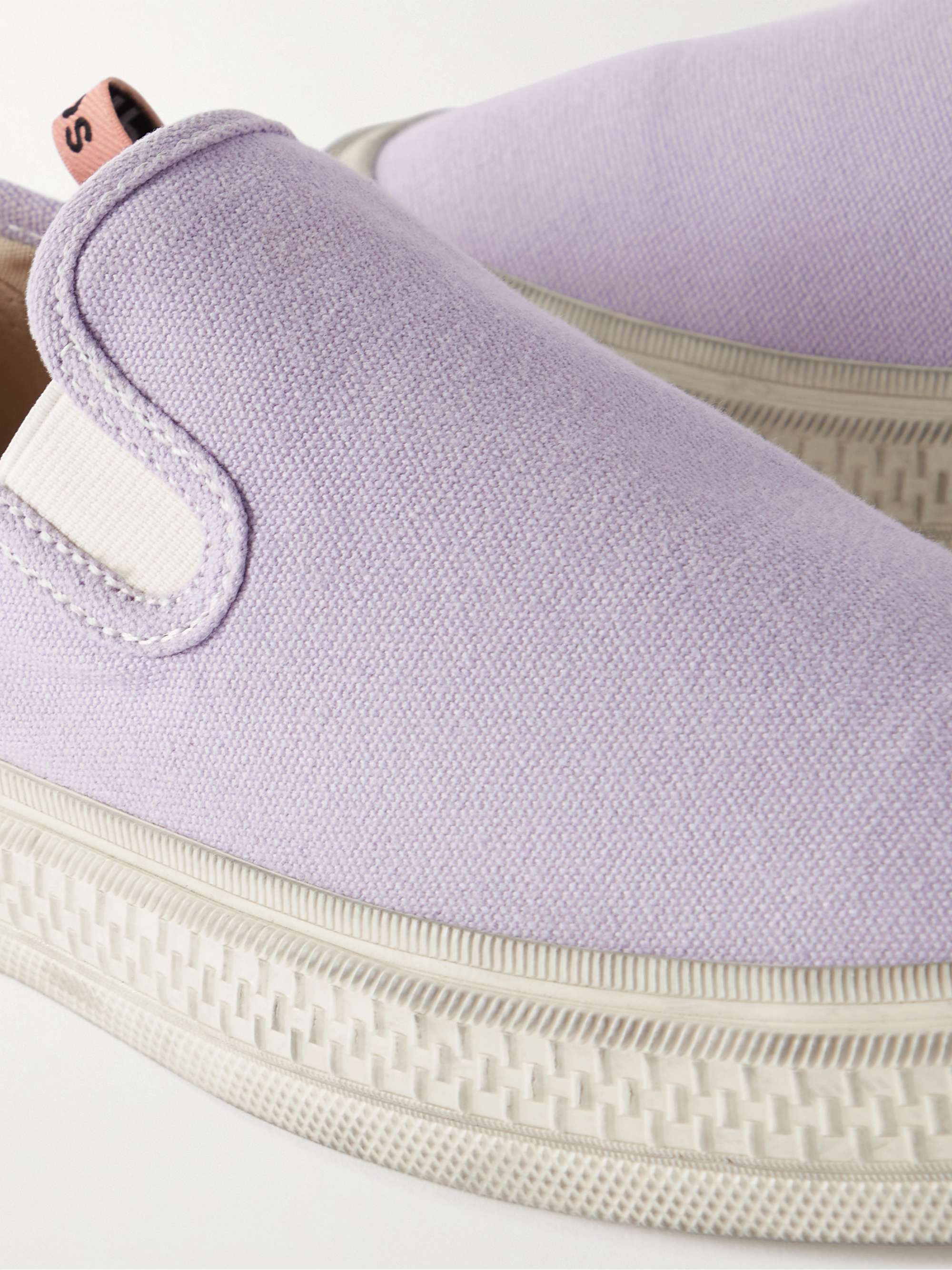 ACNE STUDIOS Distressed Organic Cotton-Canvas Slip-On Sneakers