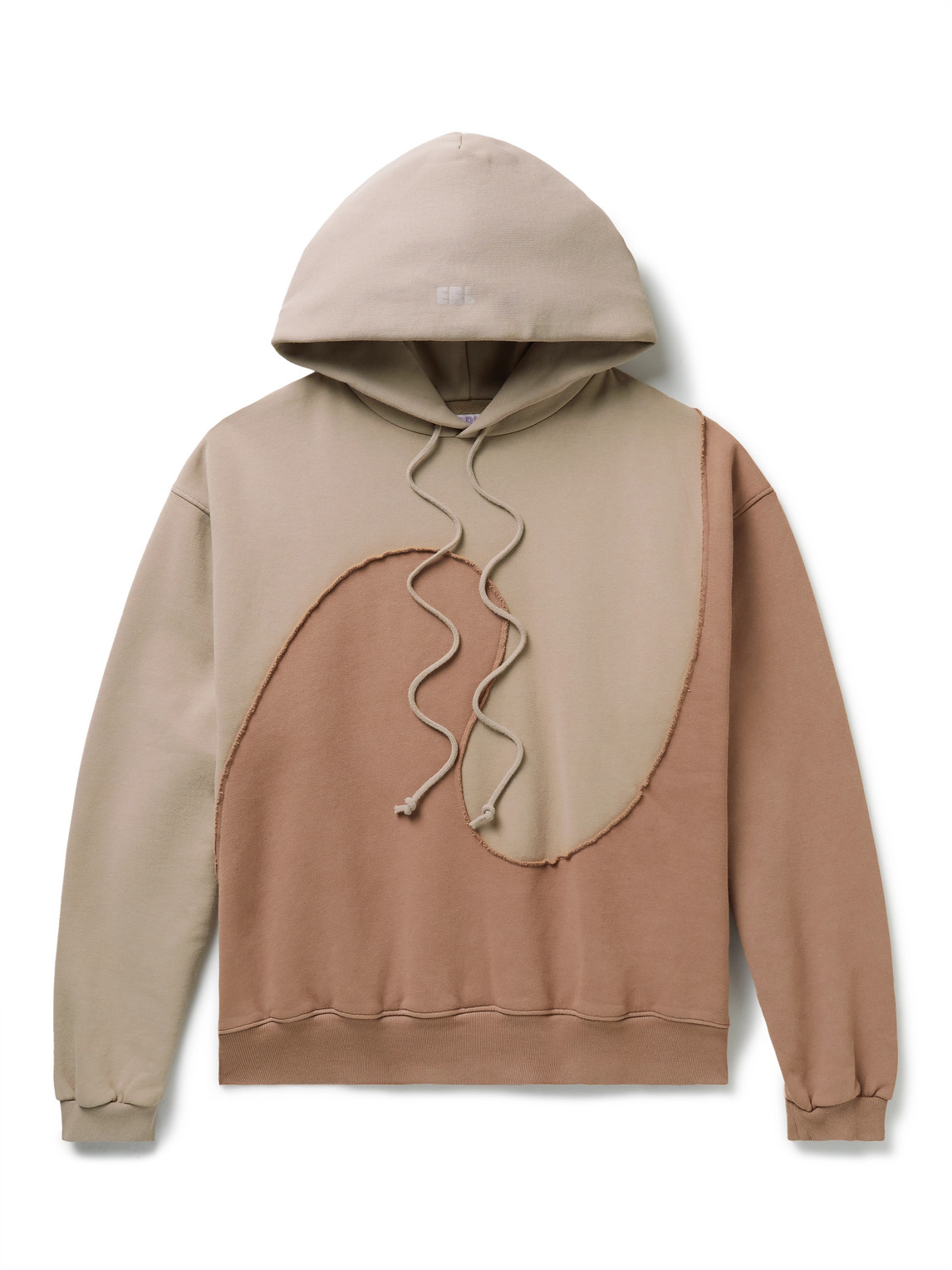 ERL Wave Panelled Cotton-Blend Jersey Hoodie