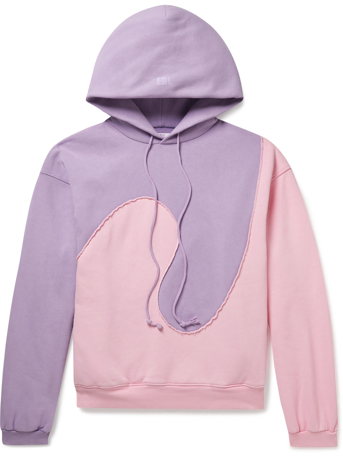 ERL Oversized Panelled Cotton-Blend Jersey Hoodie