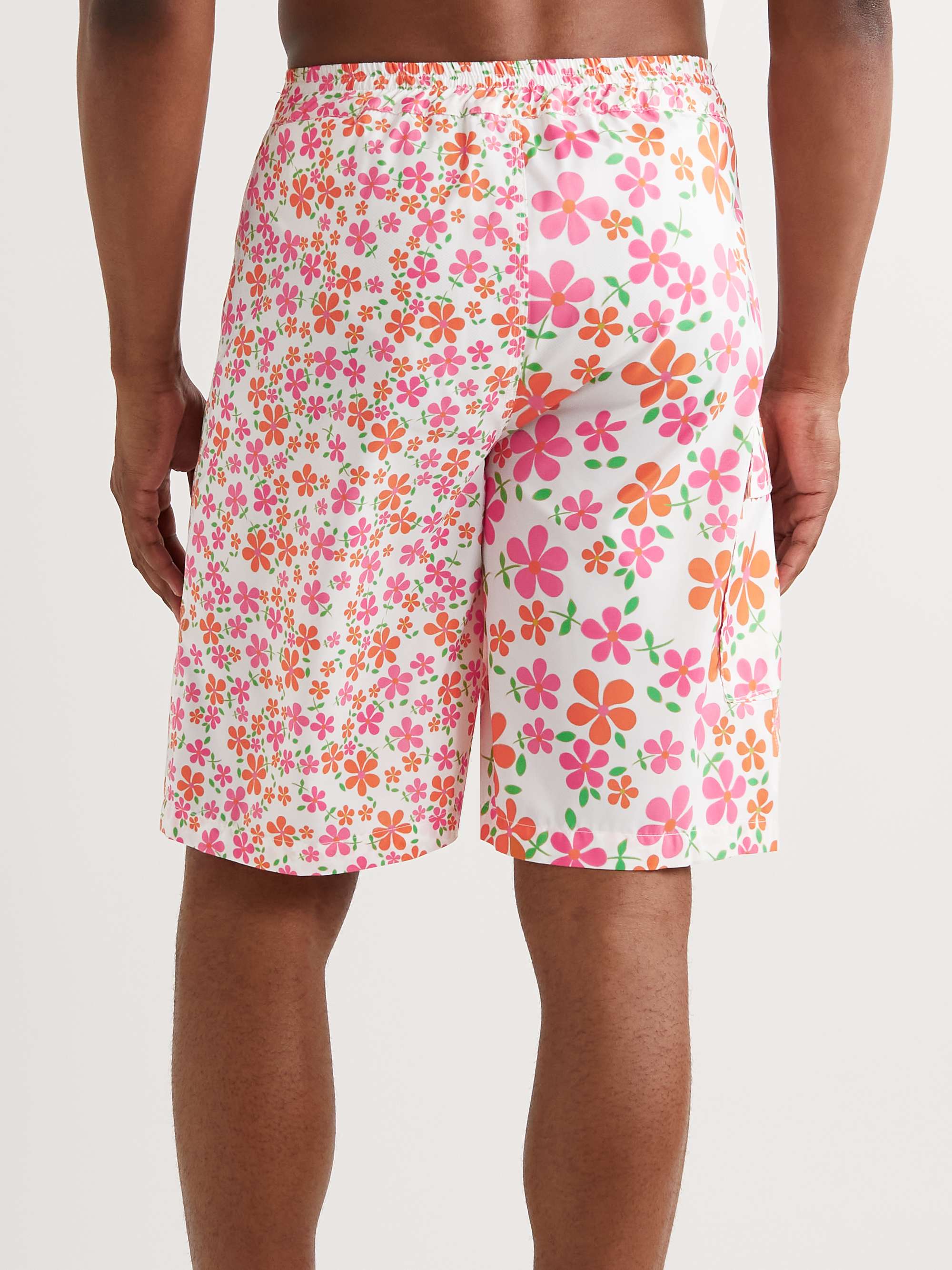 ERL Long-Length Printed Recycled-Shell Swim Shorts