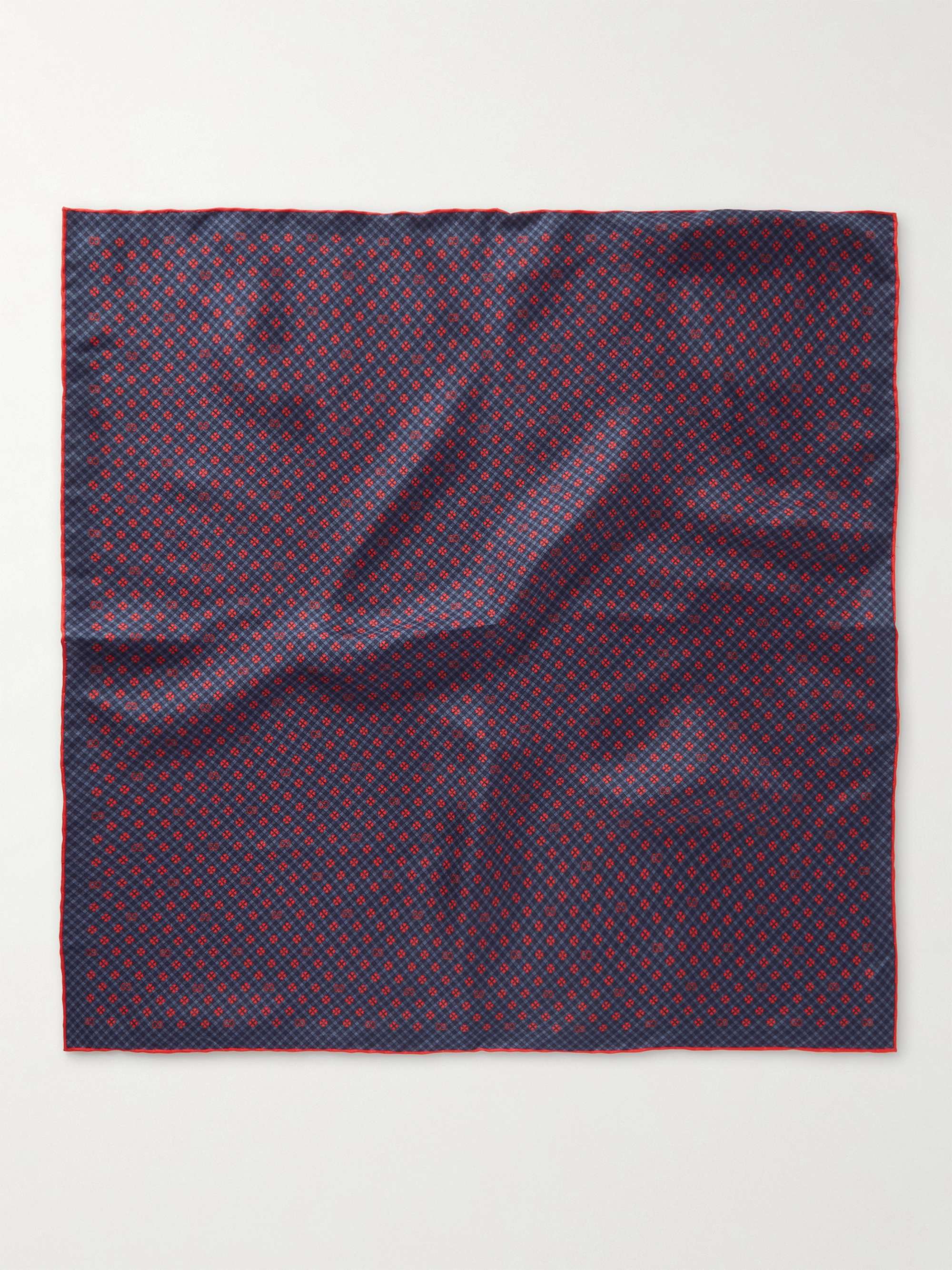 GUCCI Printed Silk-Twill Pocket Square