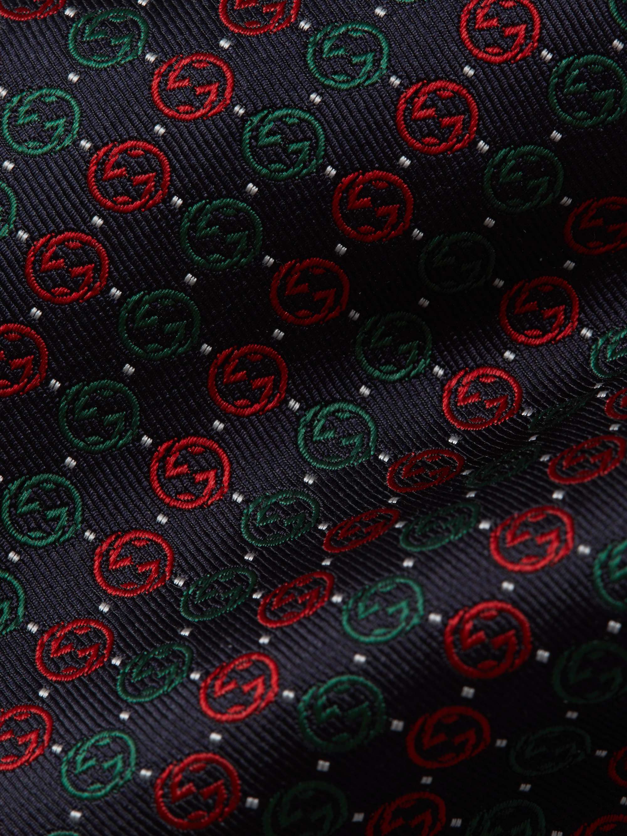 GUCCI 7cm Logo-Jacquard Silk Tie