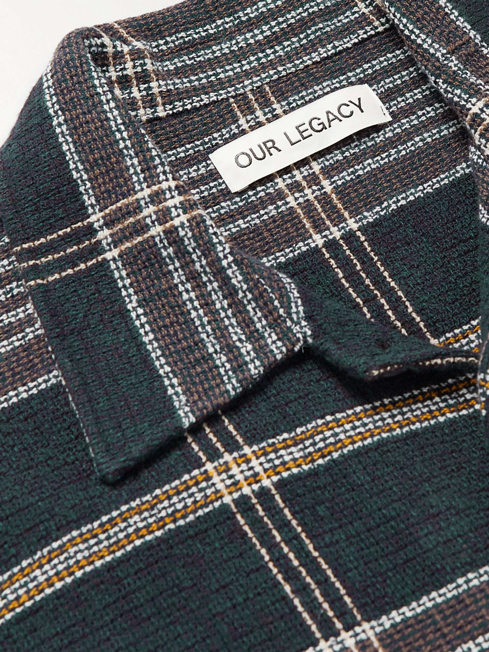 OUR LEGACY Elder Camp-Collar Checked Cotton-Bouclé Shirt