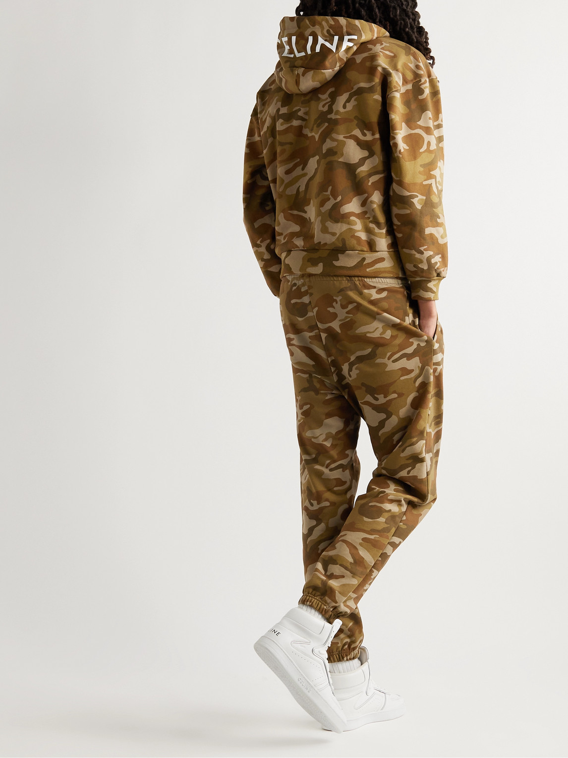 Camouflage-Print Cotton-Jersey Zip-Up Hoodie