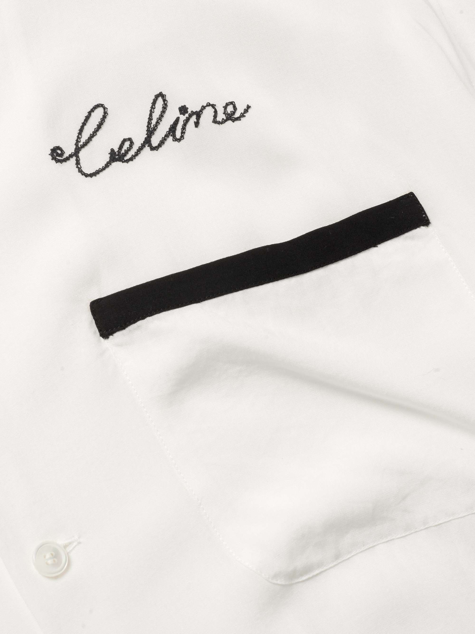 CELINE HOMME Camp-Collar Printed Voile Shirt