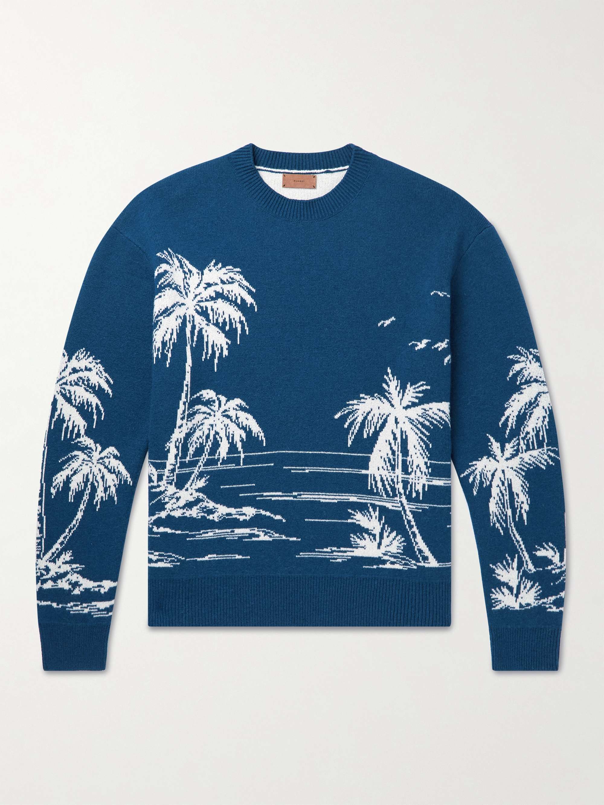 ALANUI Sorrounded by the Ocean Cashmere-Blend Jacquard Sweater