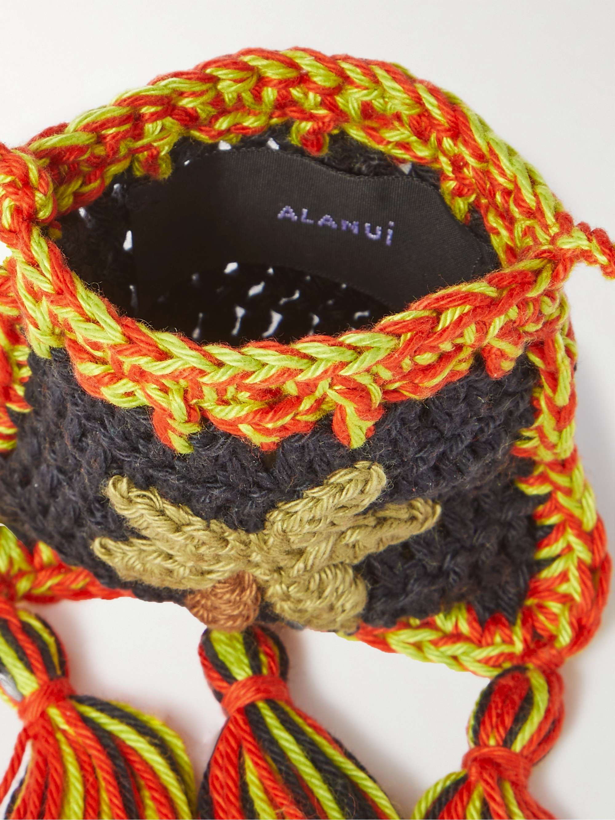 ALANUI Tasselled Crochet-Knit Cotton AirPods Case