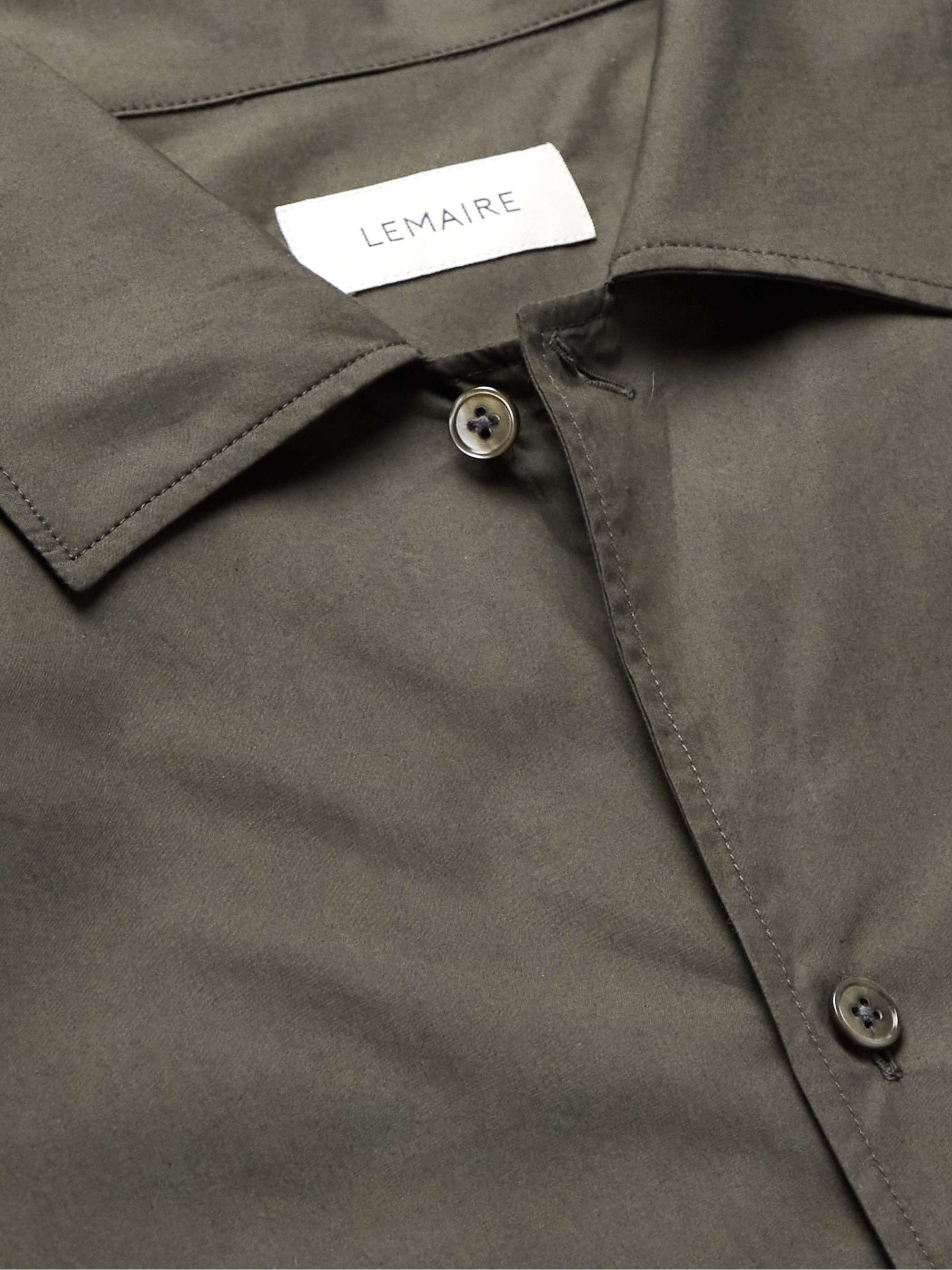 LEMAIRE Convertible-Collar Cotton-Poplin Shirt