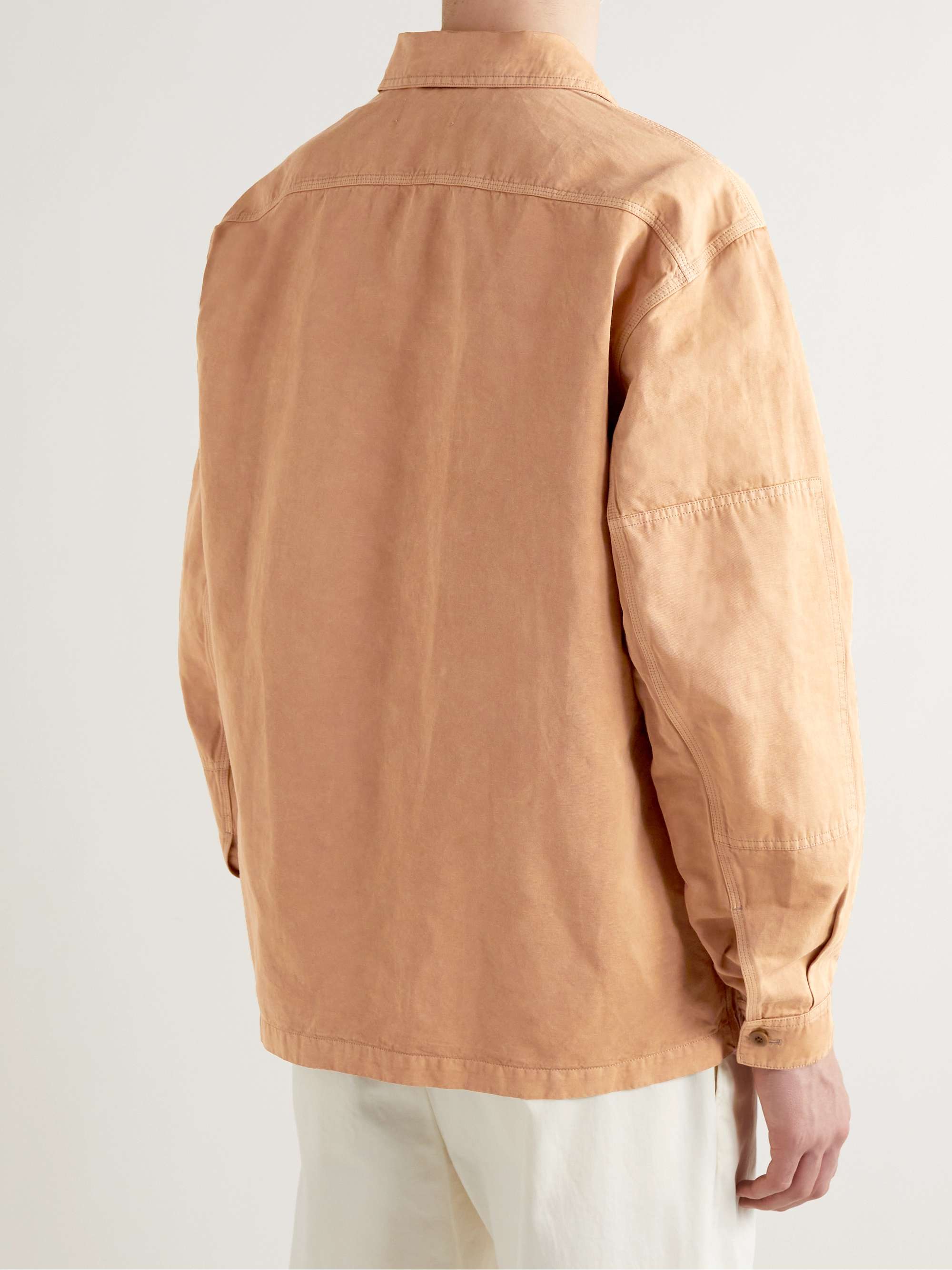 LEMAIRE Garment-Dyed Cotton and Linen-Blend Twill Shirt Jacket