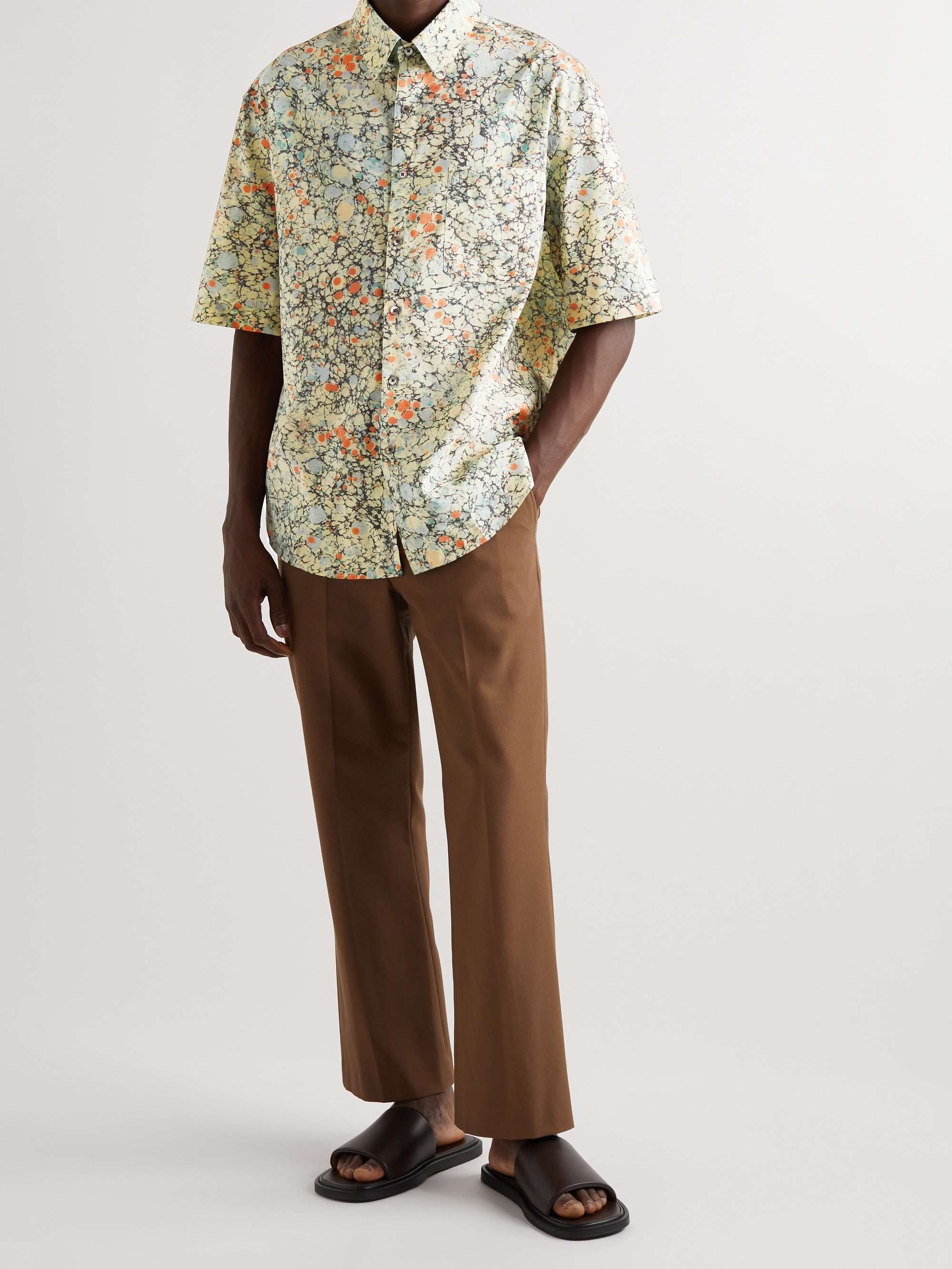 LEMAIRE Printed Cotton-Blend Poplin Shirt