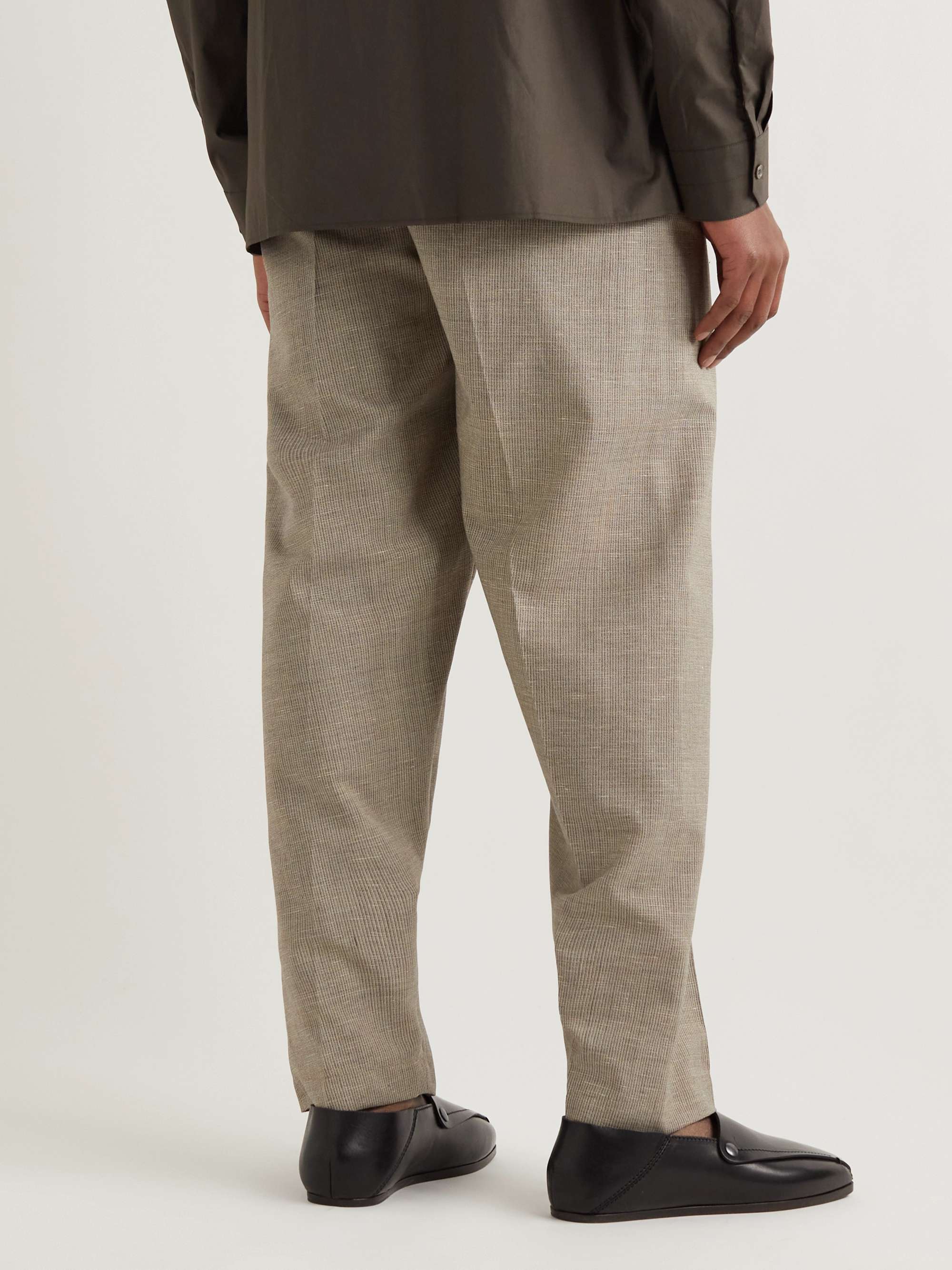 Tapered Canvas Trousers