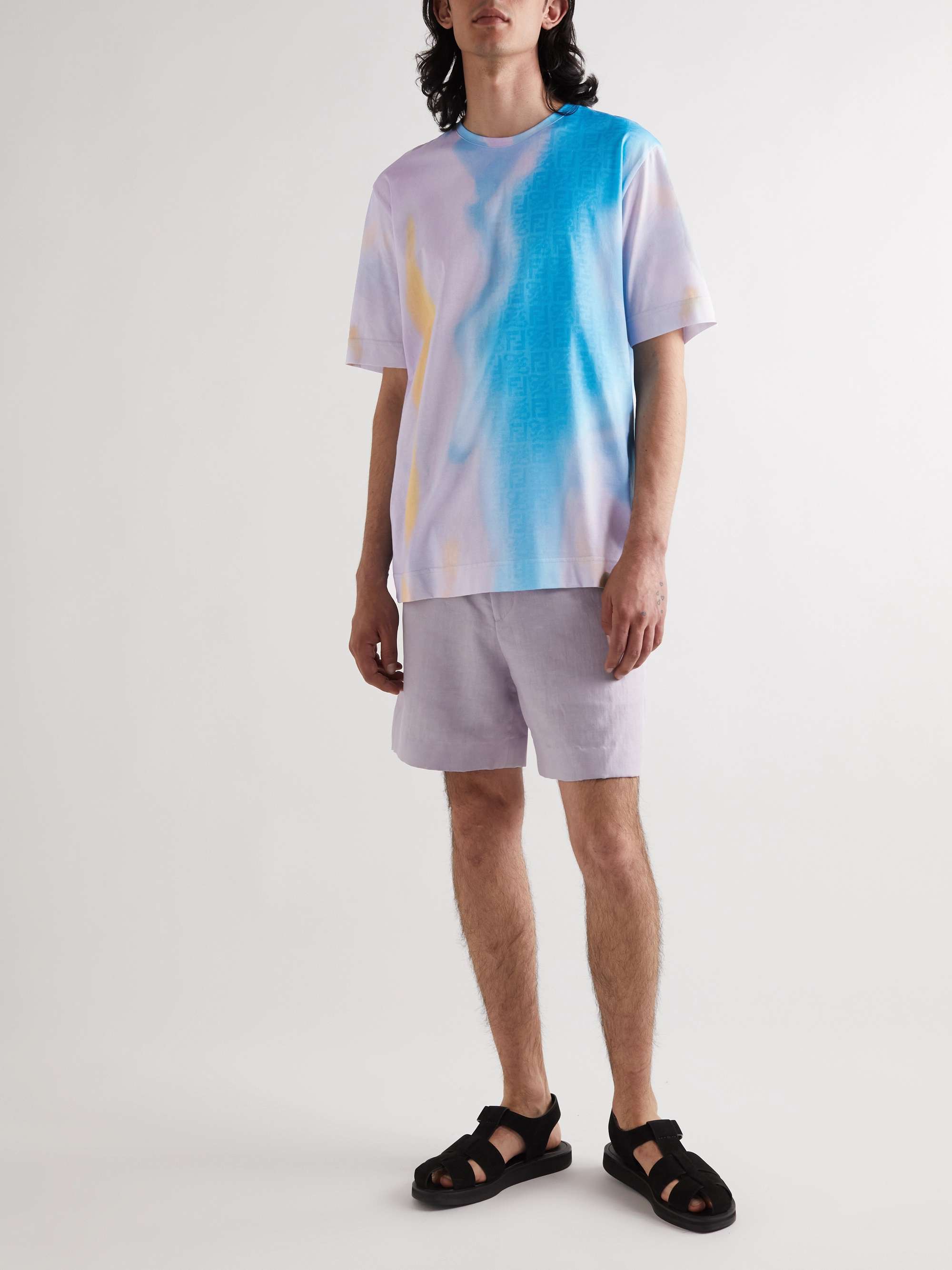 FENDI Printed Cotton-Jersey T-Shirt