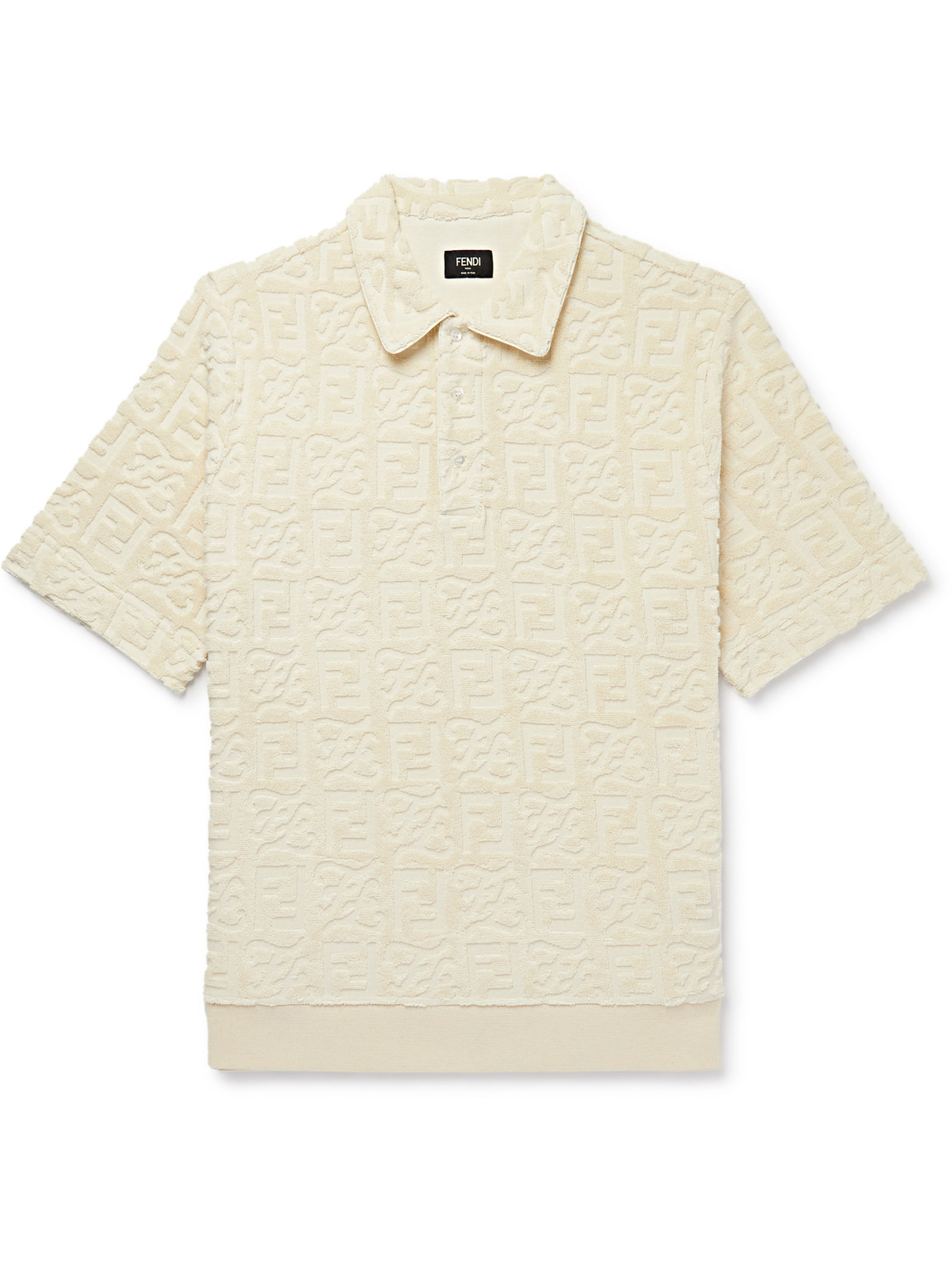 Logo-Jacquard Cotton-Terry Polo Shirt