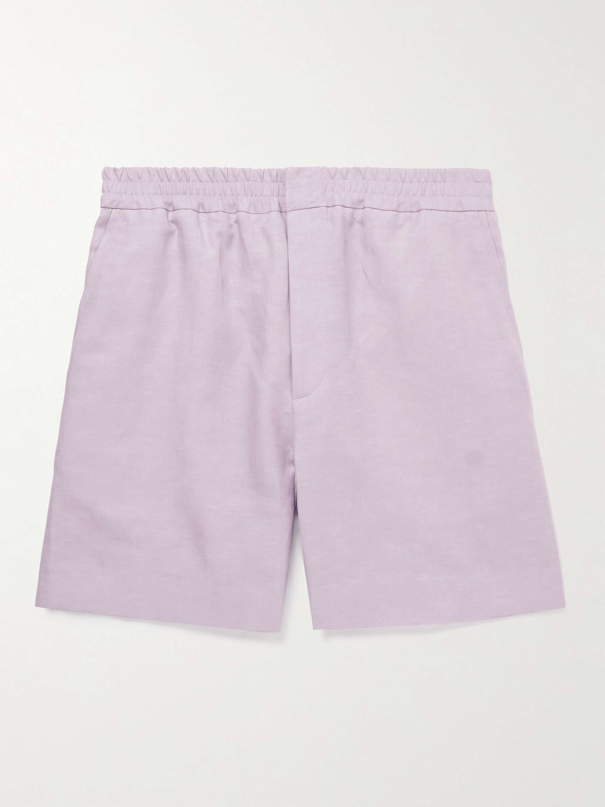 FENDI Straight-Leg Linen, Lyocell and Cotton-Blend Bermuda Shorts