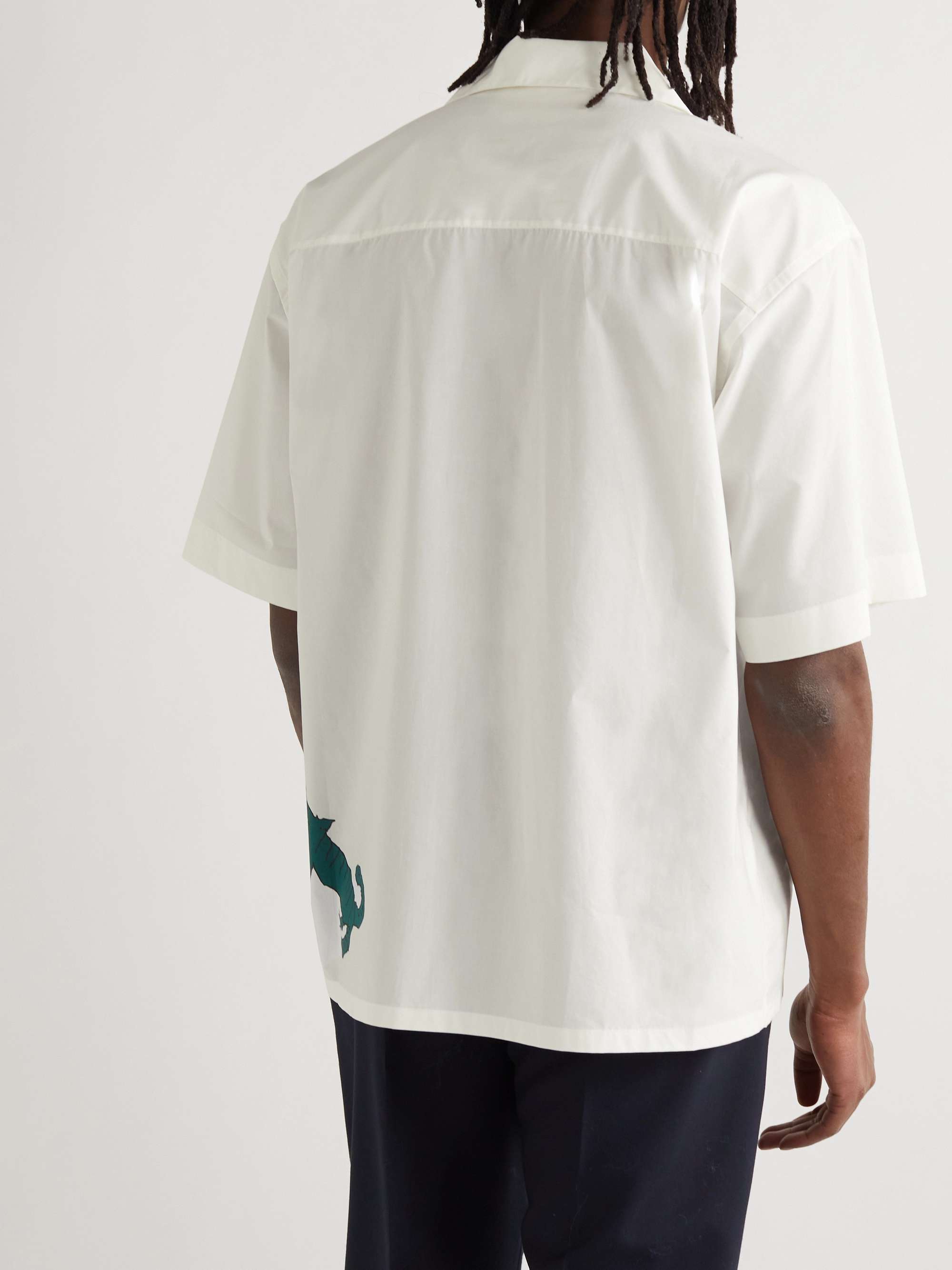 MARNI Camp-Collar Printed Cotton-Poplin Shirt
