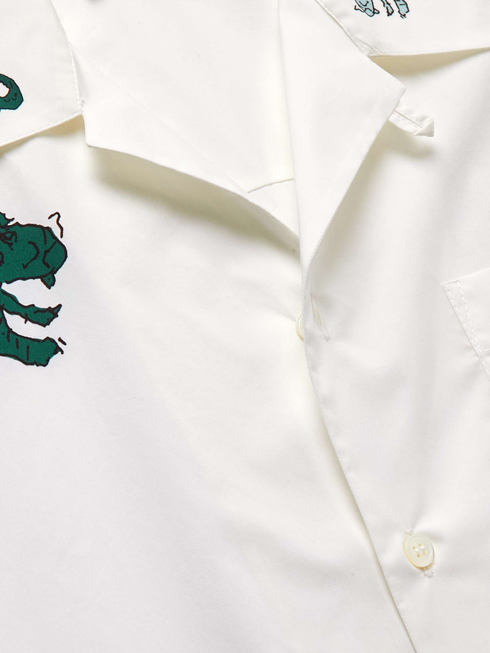 MARNI Camp-Collar Printed Cotton-Poplin Shirt