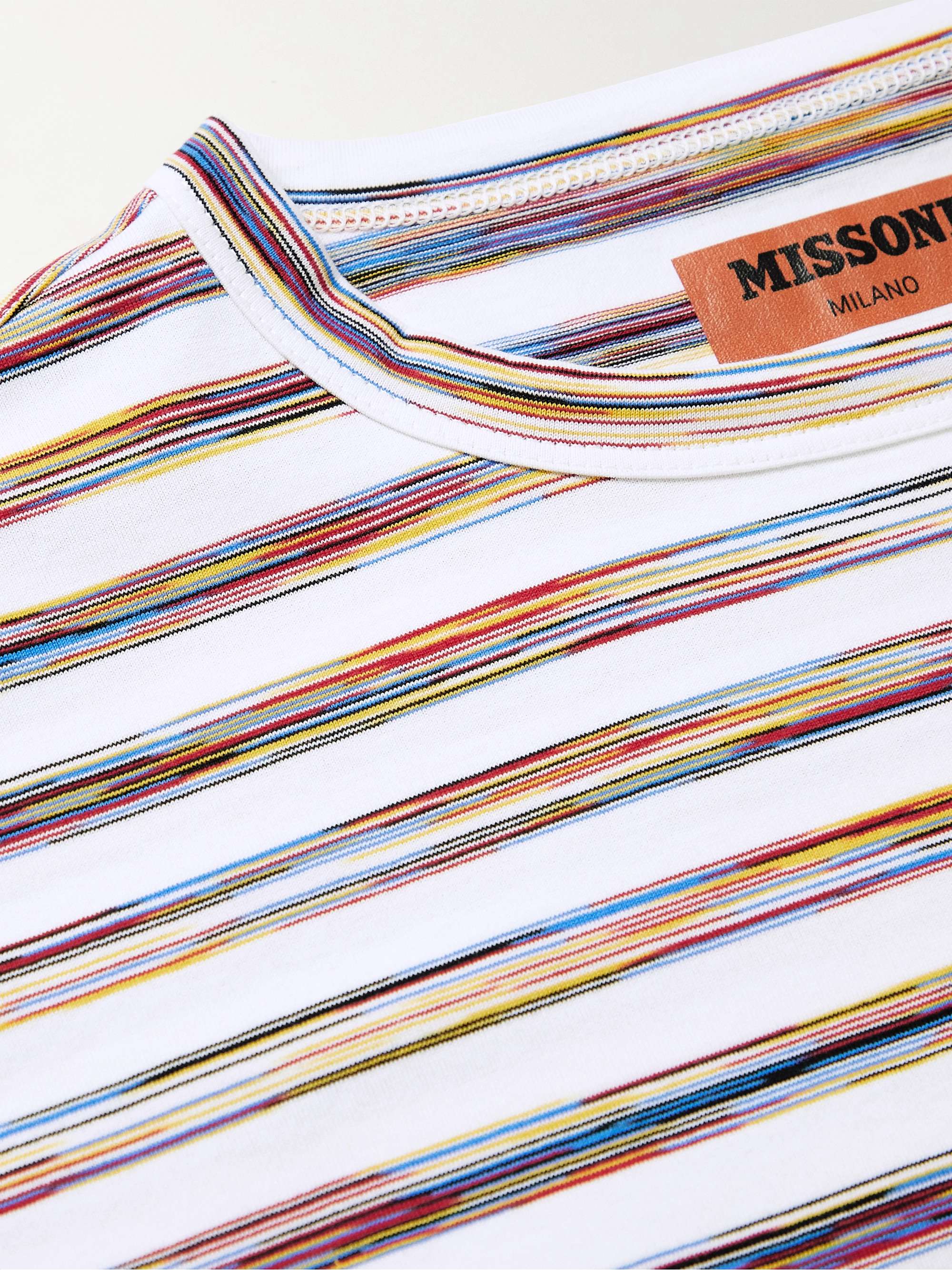 MISSONI Logo-Print Striped Cotton-Jersey T-Shirt