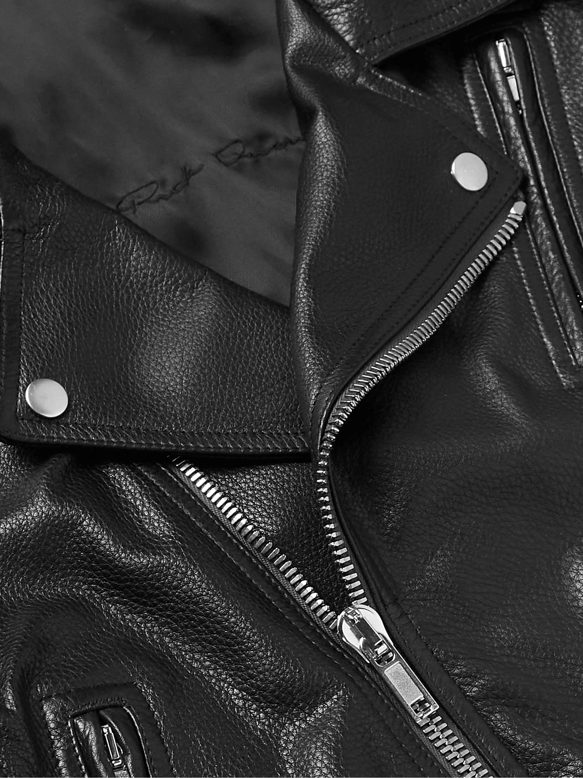 RICK OWENS Stooges Cropped Leather Biker Jacket