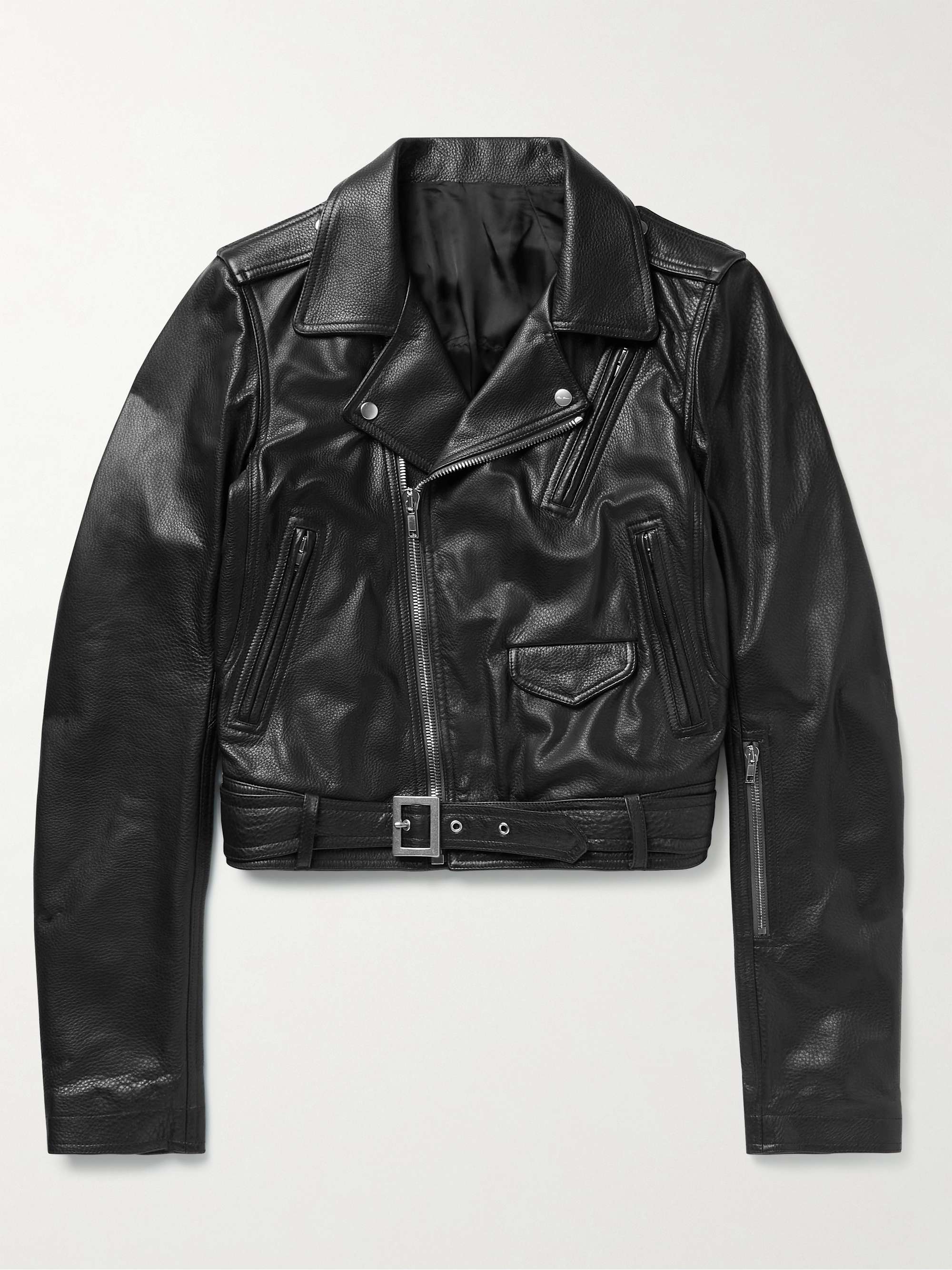 RICK OWENS Stooges Cropped Leather Biker Jacket