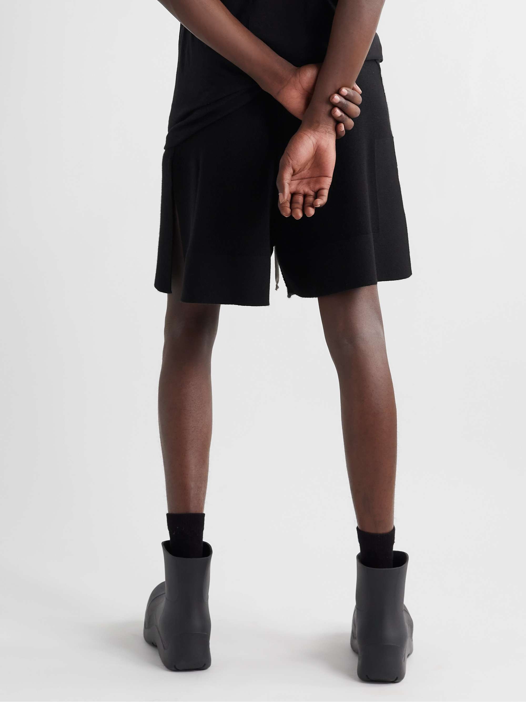 RICK OWENS Cashmere-Blend Drawstring Shorts