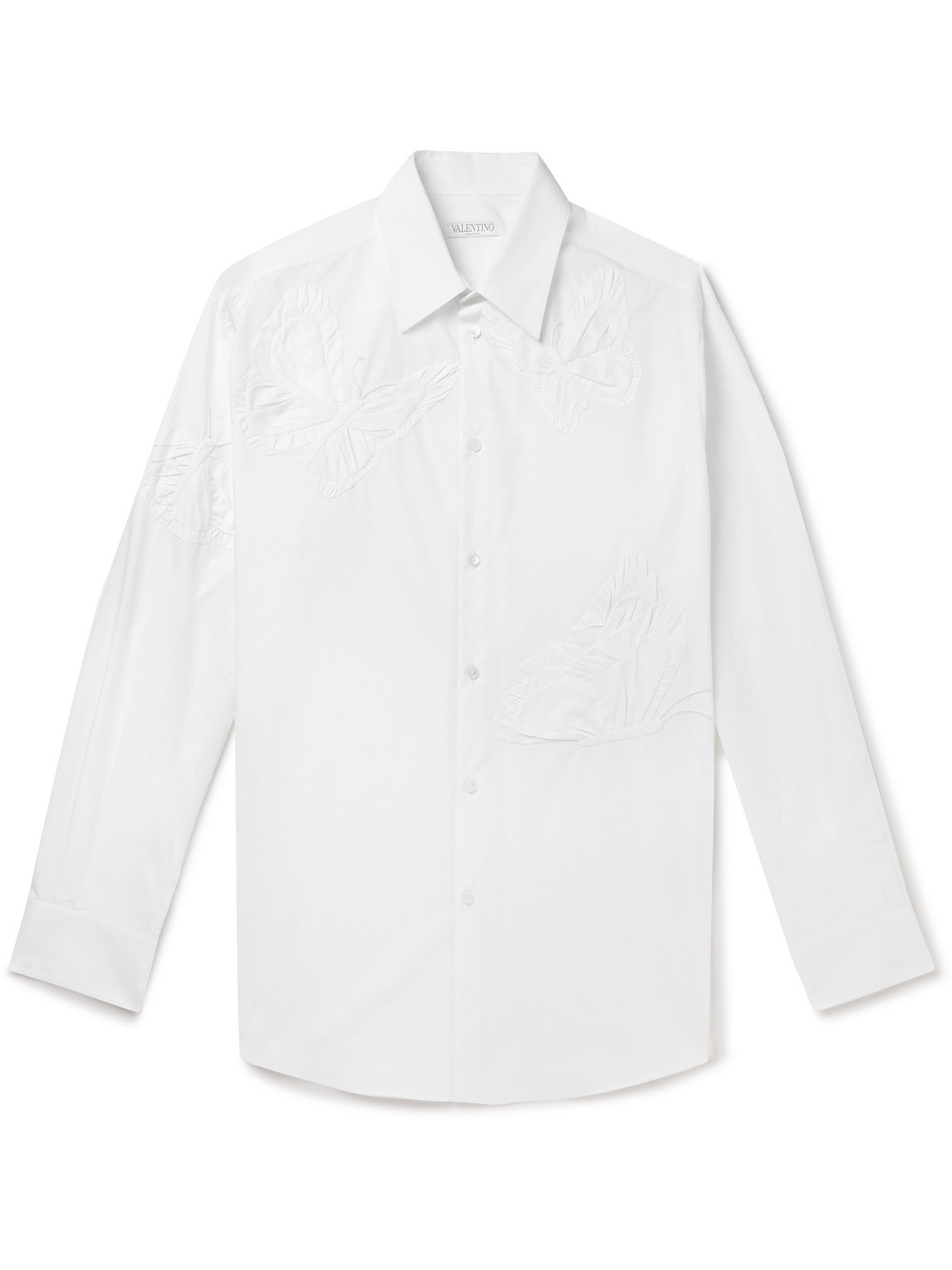 Appliquéd Cotton-Poplin Shirt
