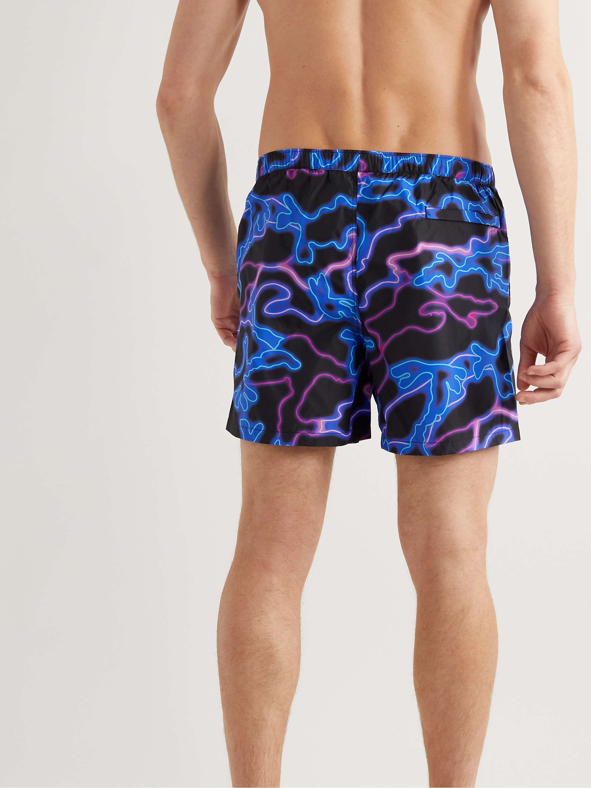 VALENTINO Straight-Leg Mid-Length Printed Swim Shorts
