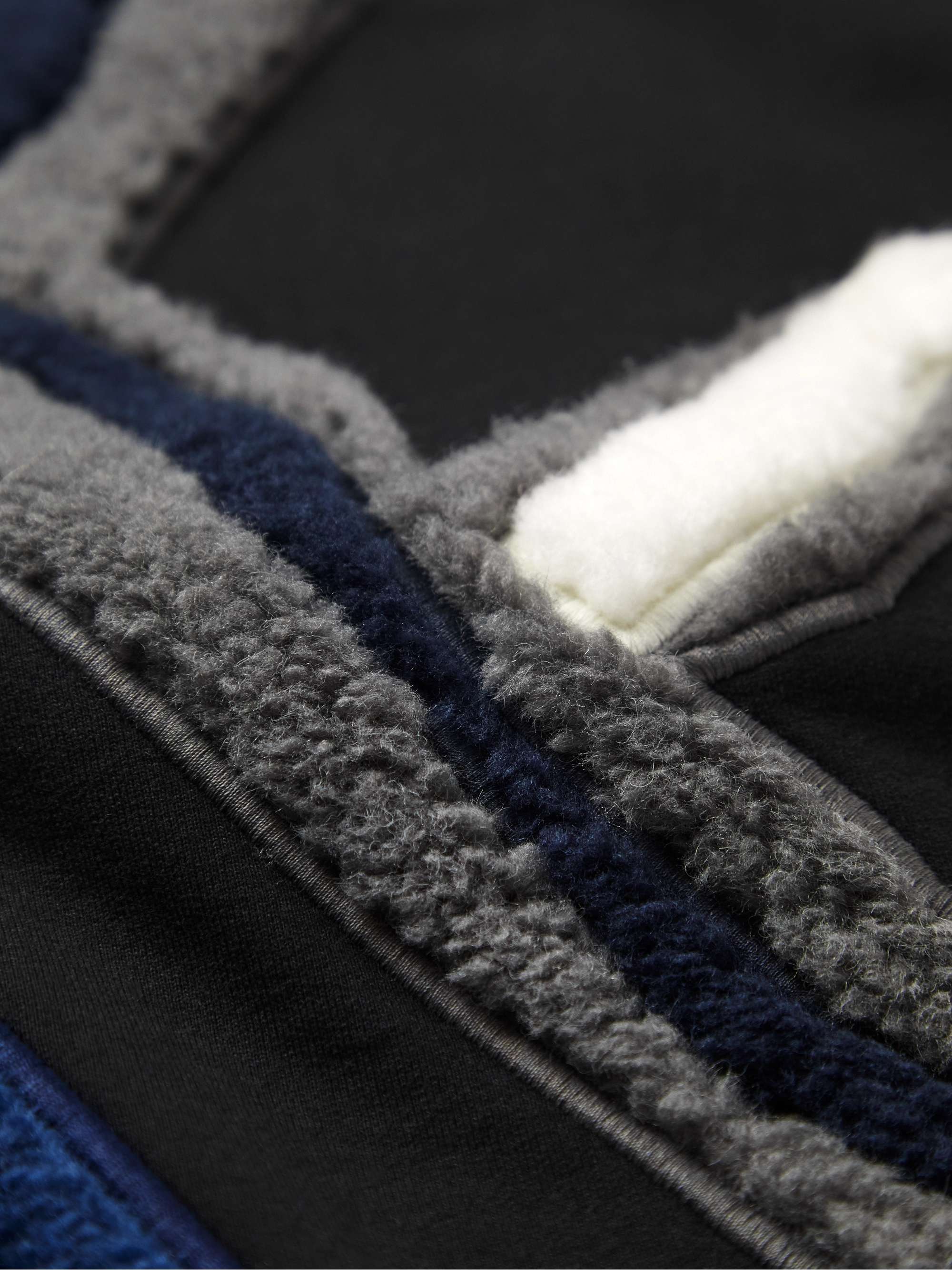 FENDI FF Teddy Logo-Embroidered Fleece-Trimmed Cotton-Jersey Sweatshirt