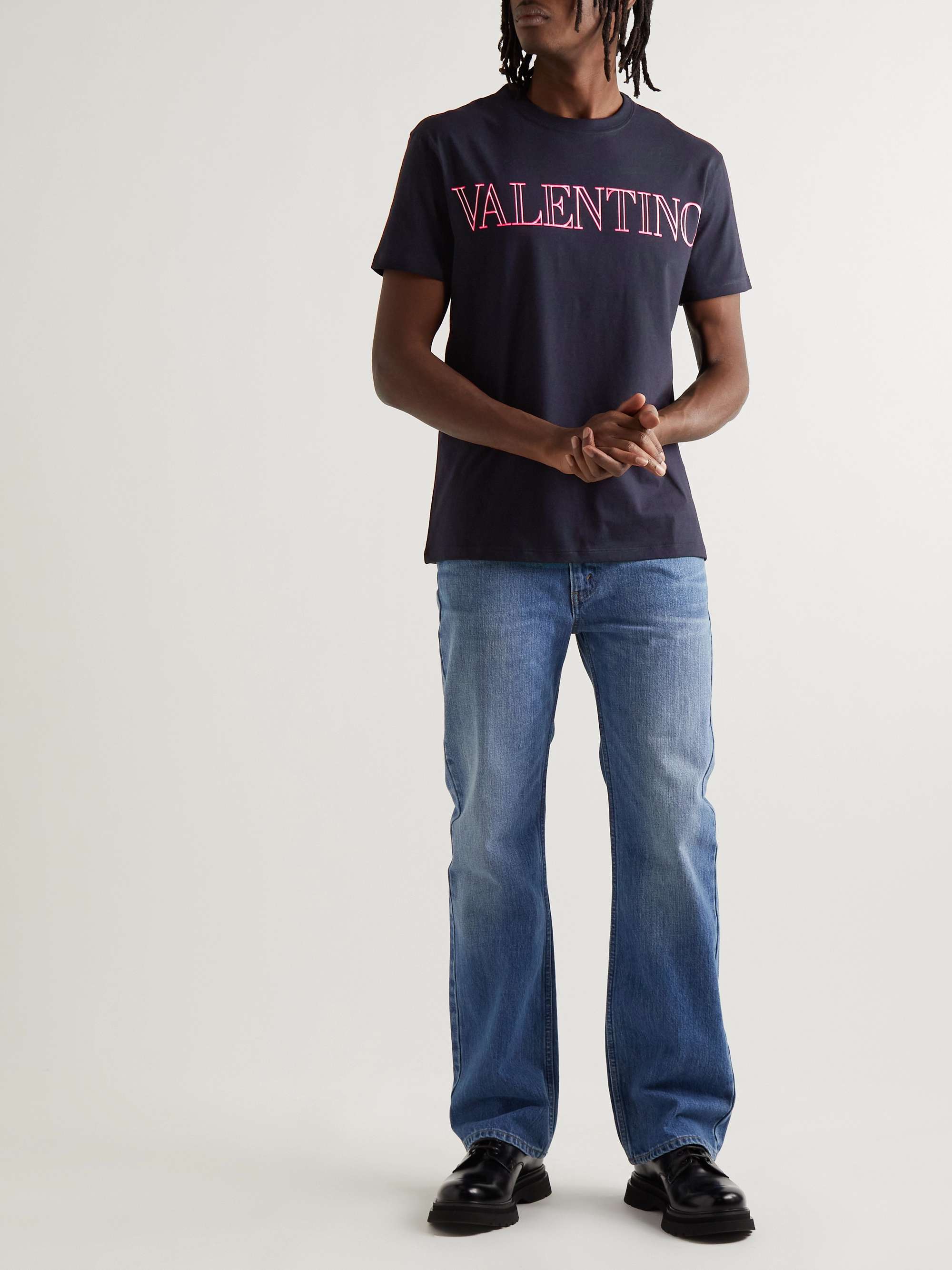 VALENTINO Logo-Print Cotton-Jersey T-Shirt