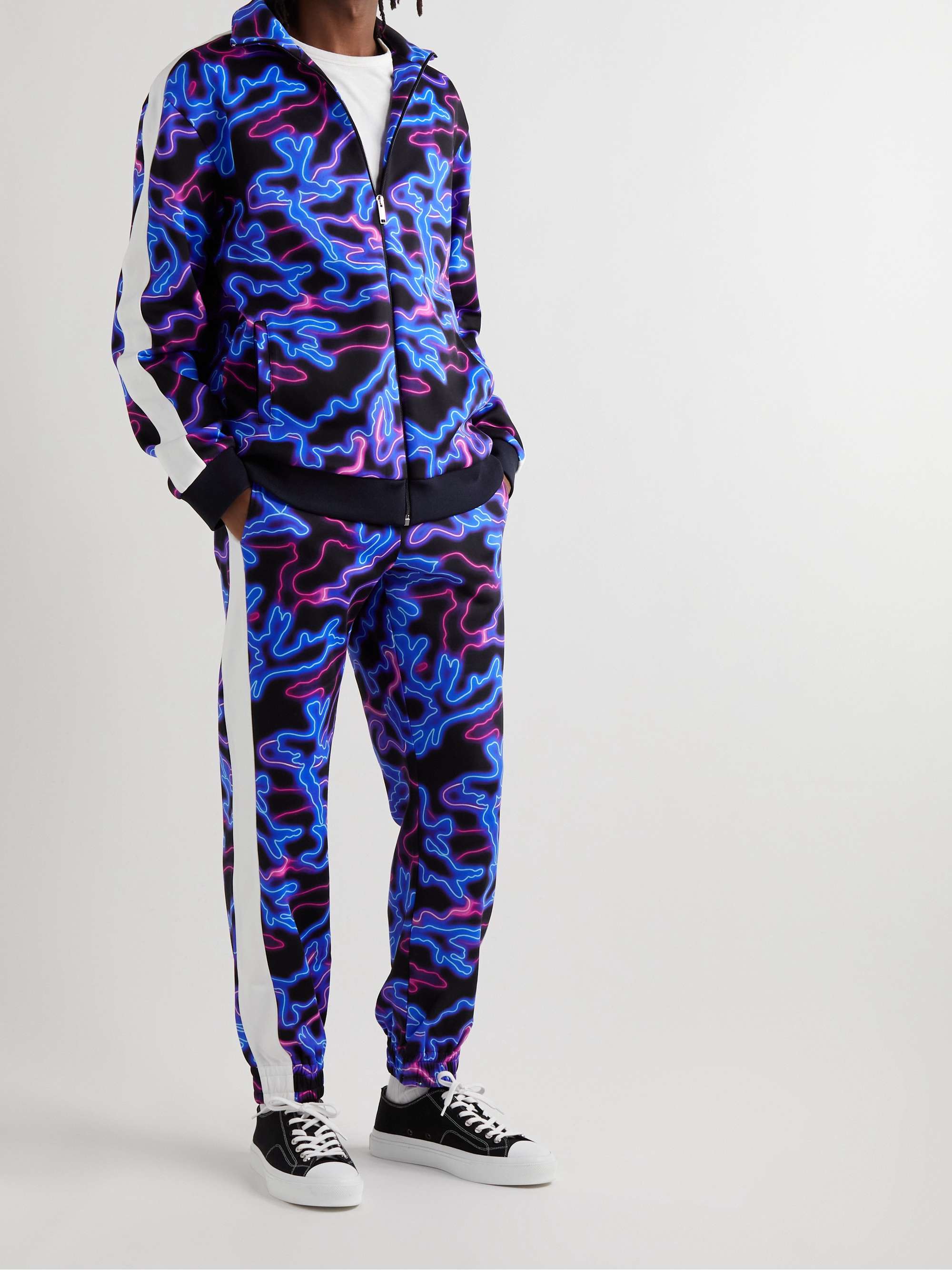 VALENTINO Tapered Printed Jersey Track Pants