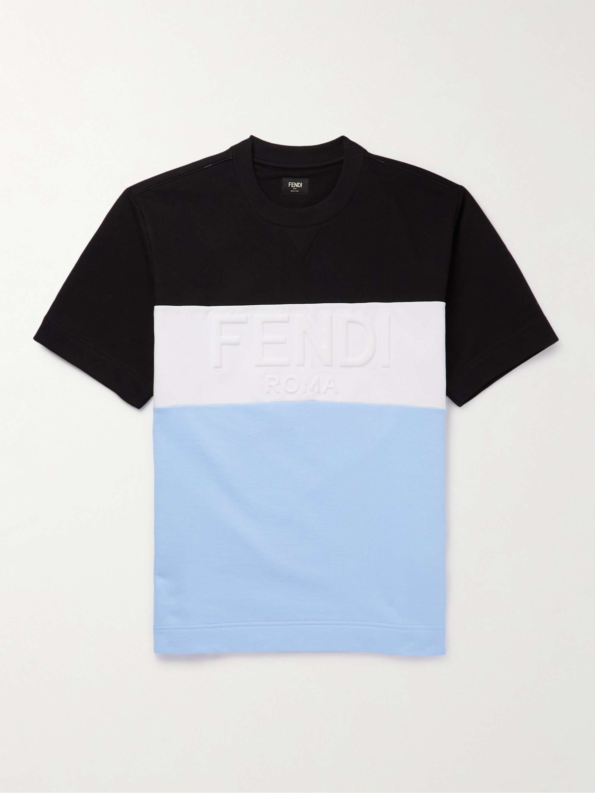 Blue + The North Face Logo-Print Cotton-Jersey T-Shirt | GUCCI 