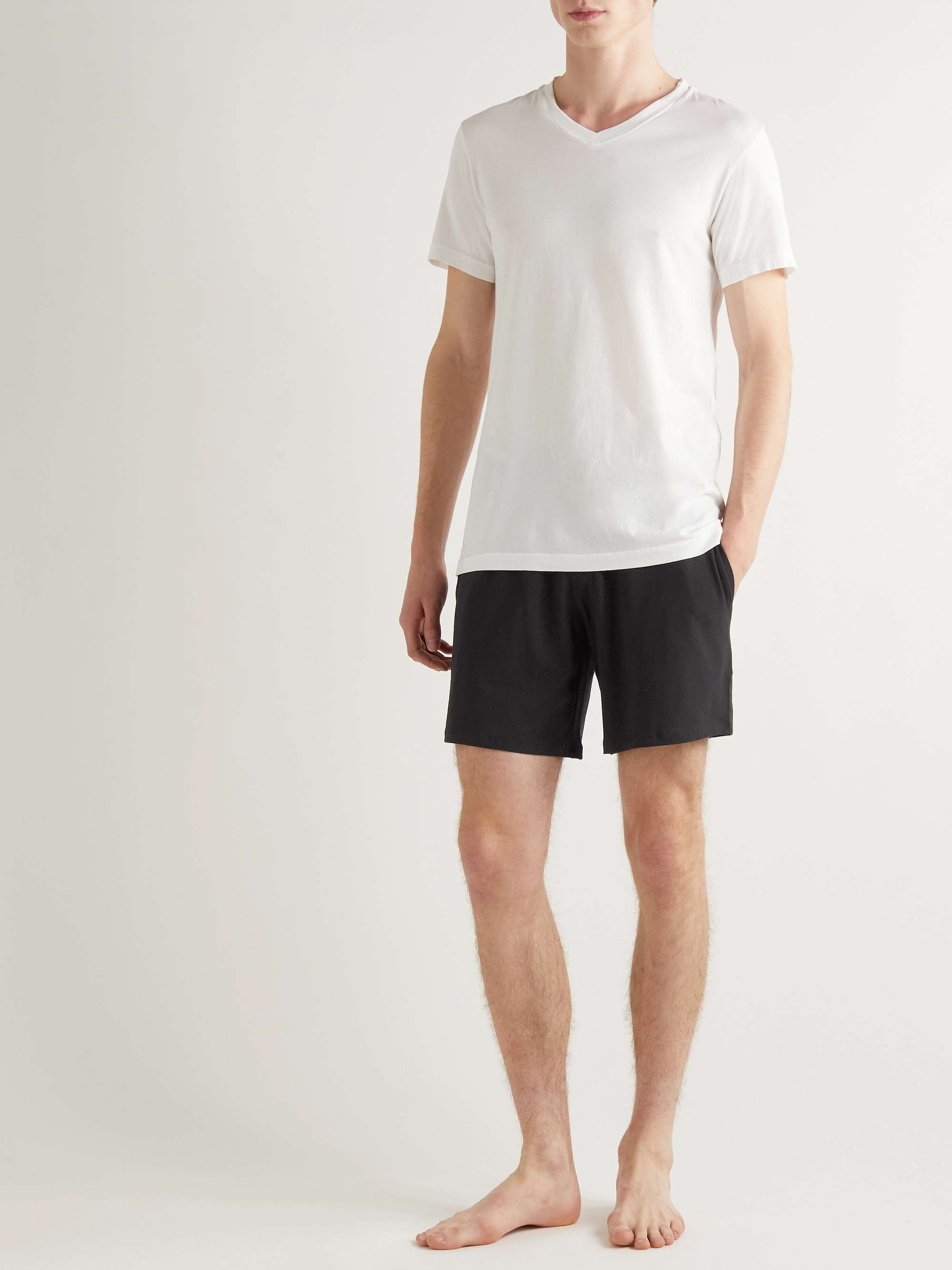 SCHIESSER Cotton and Modal-Blend Jersey Pyjama Shorts