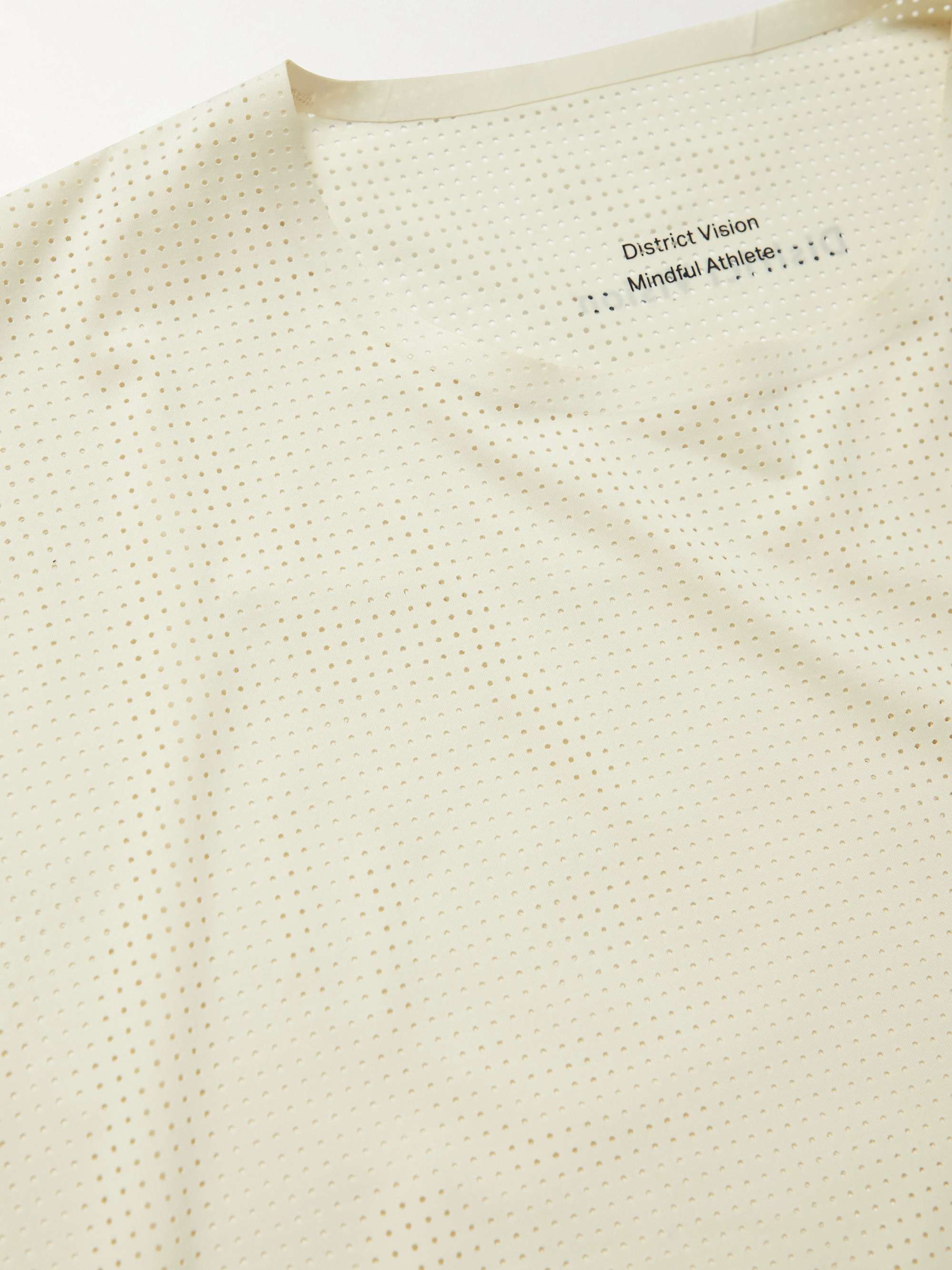 DISTRICT VISION Slim-Fit Logo-Print Stretch-Mesh T-Shirt