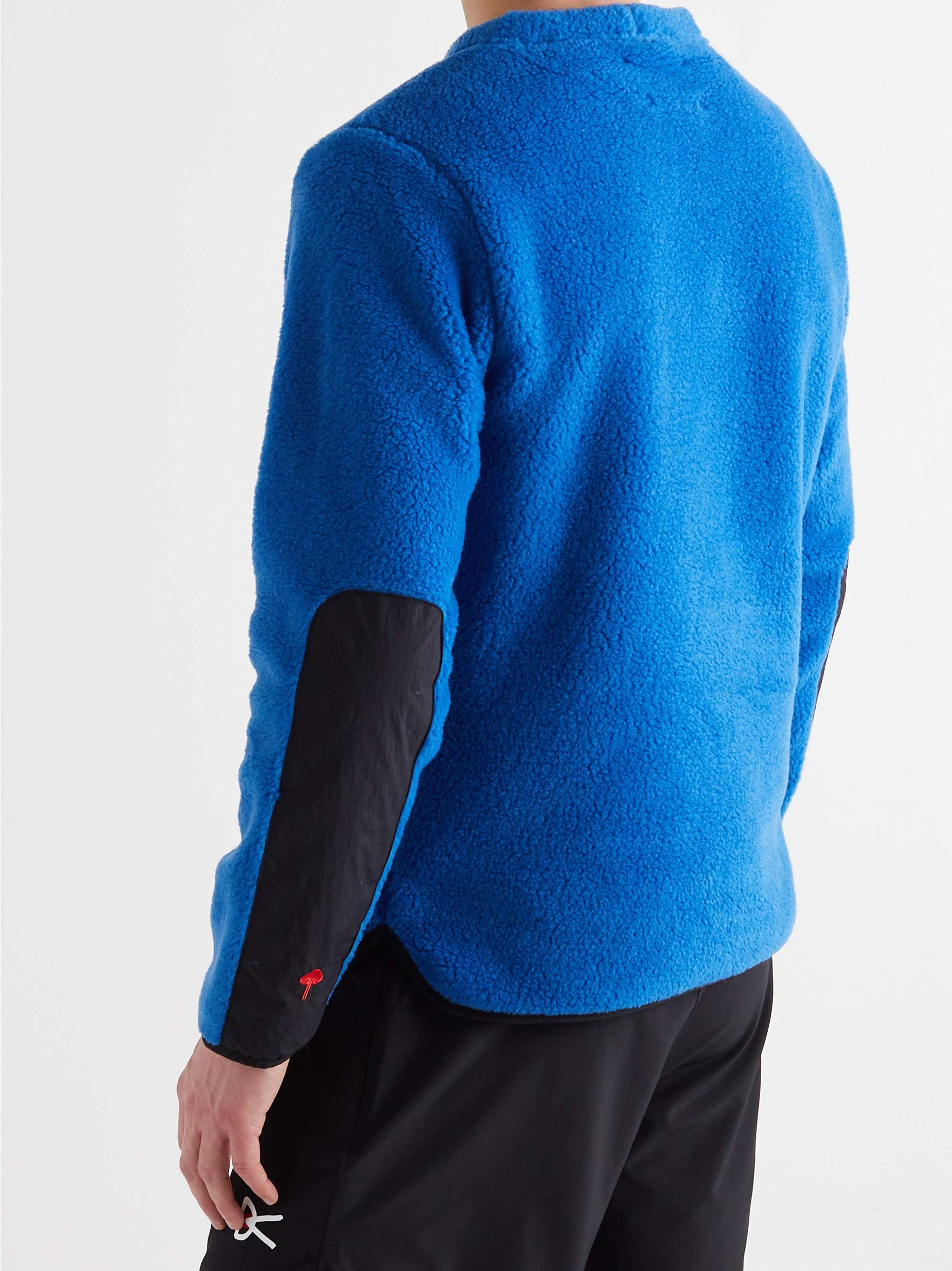 DISTRICT VISION Sola Shell and Mesh-Trimmed Polartec Fleece Sweatshirt