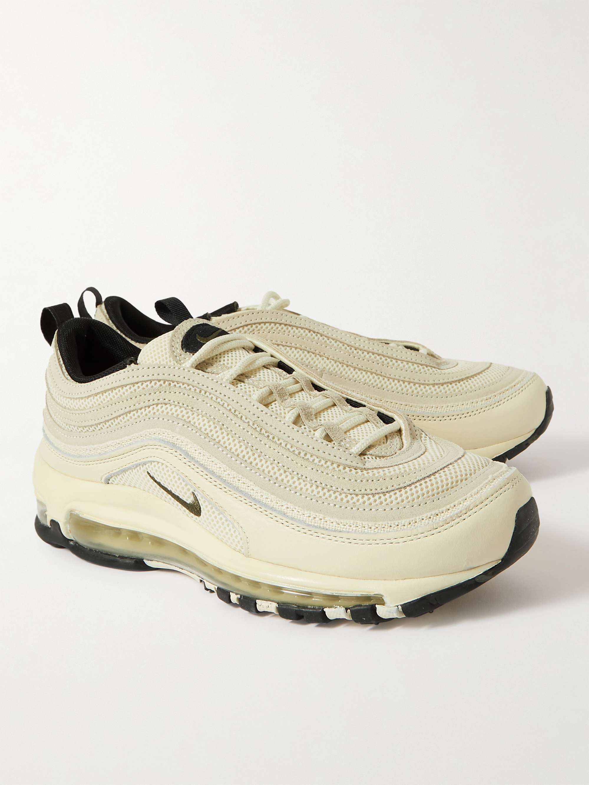 NIKE Air Max 97 Leather, Suede and Mesh Sneakers