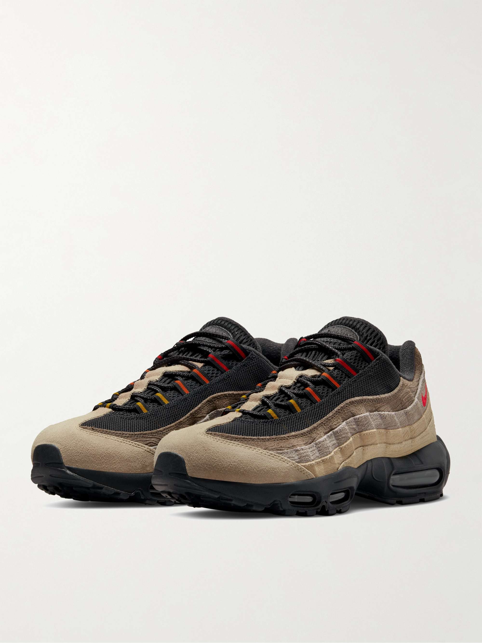NIKE Air Max 95 Suede and Mesh Sneakers
