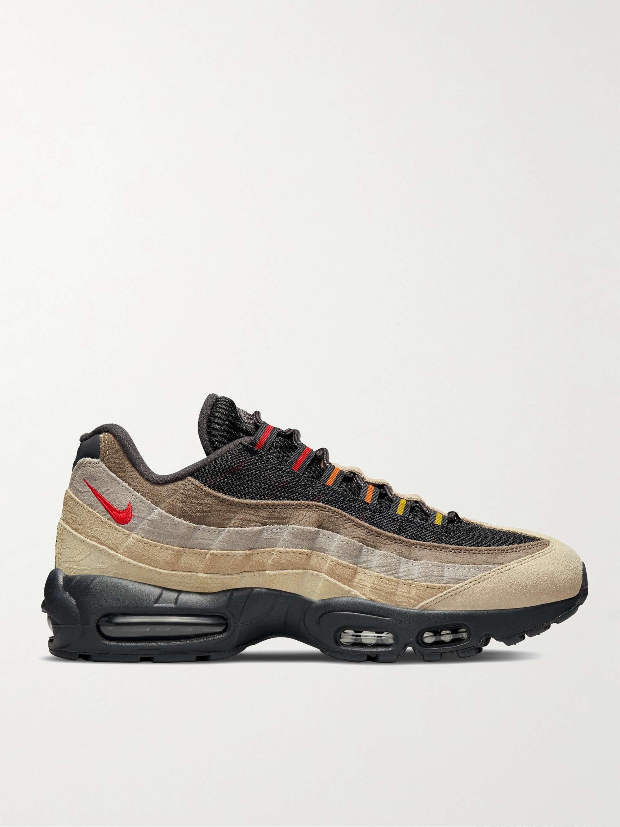 to play Duke result Black Air Max 95 Suede and Mesh Sneakers | NIKE | MR PORTER
