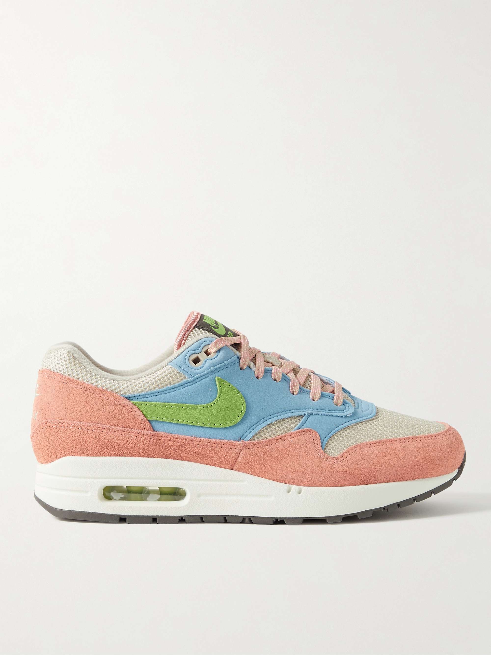 Ship shape aloud Prove Pink Air Max 1 Mesh, Felt and Suede Sneakers | NIKE | MR PORTER