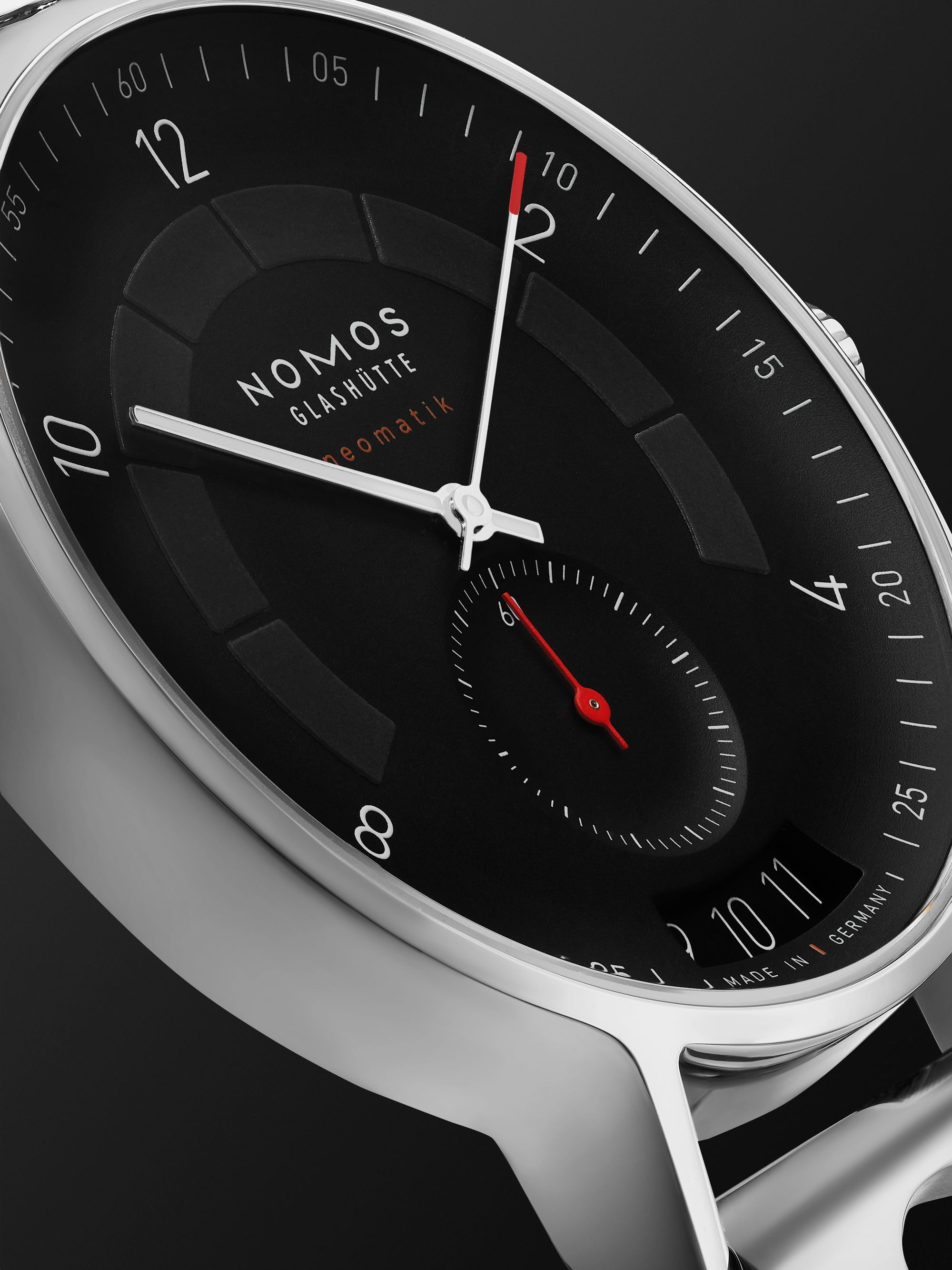 NOMOS GLASHÜTTE Autobahn Director‘s Cut A9 Limited Edition Automatic 41mm Stainless Steel Watch, Ref. No. 1301.S3