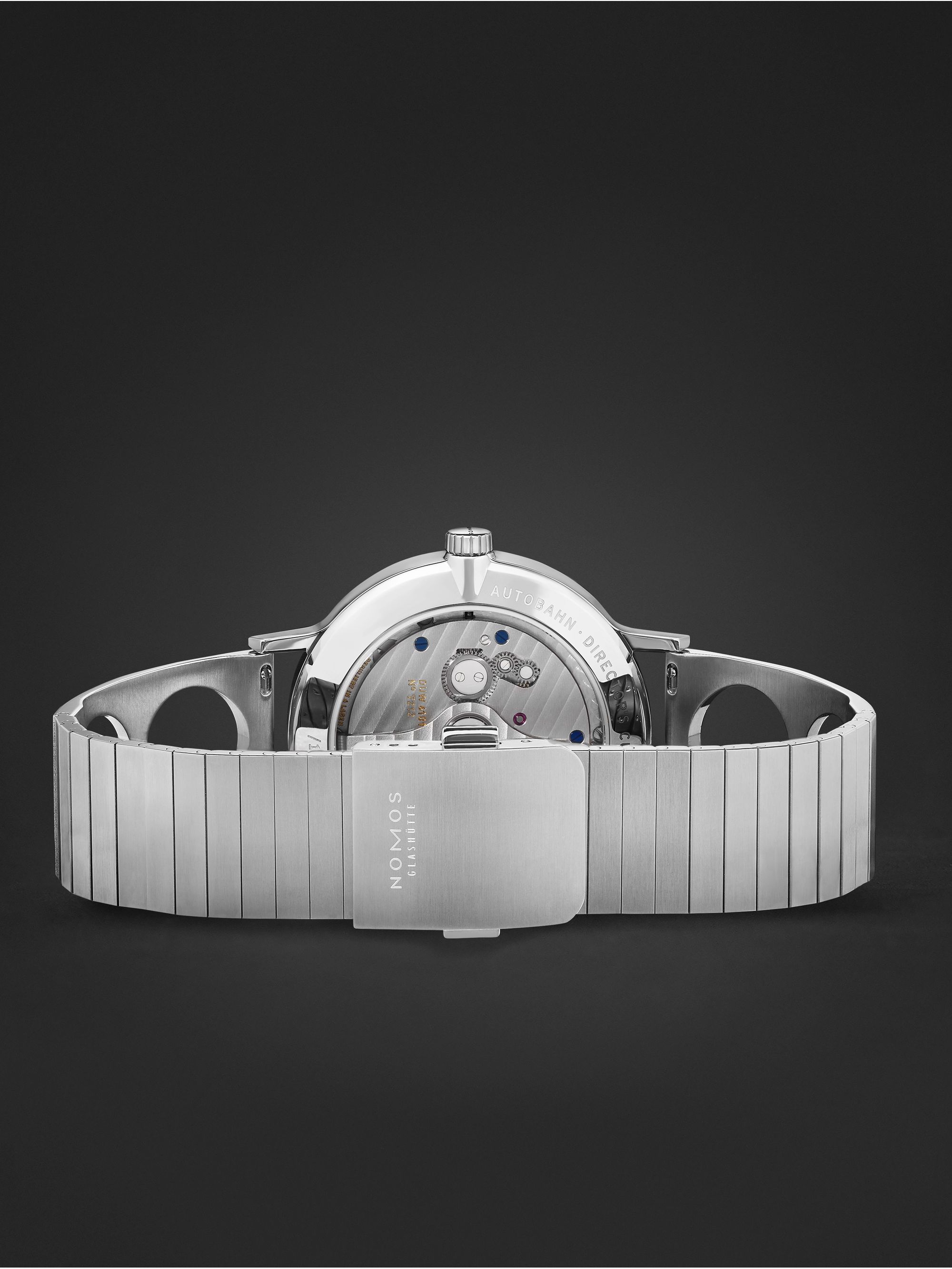 NOMOS GLASHÜTTE Autobahn Director‘s Cut A9 Limited Edition Automatic 41mm Stainless Steel Watch, Ref. No. 1301.S3