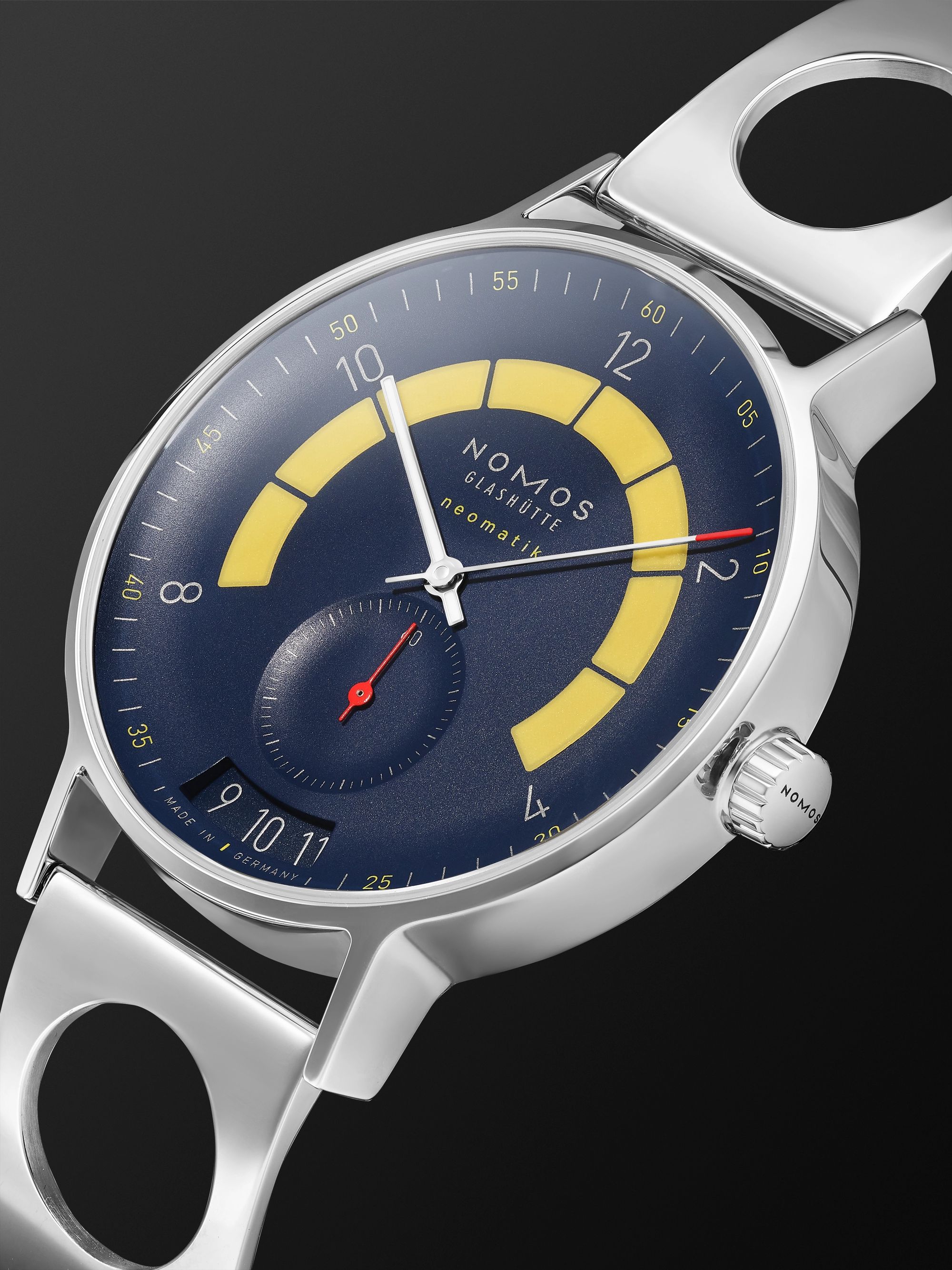 NOMOS GLASHÜTTE Autobahn Director's Cut A7 Limited Edition Automatic 41mm Stainless Steel Watch, Ref. No. 1301.S2